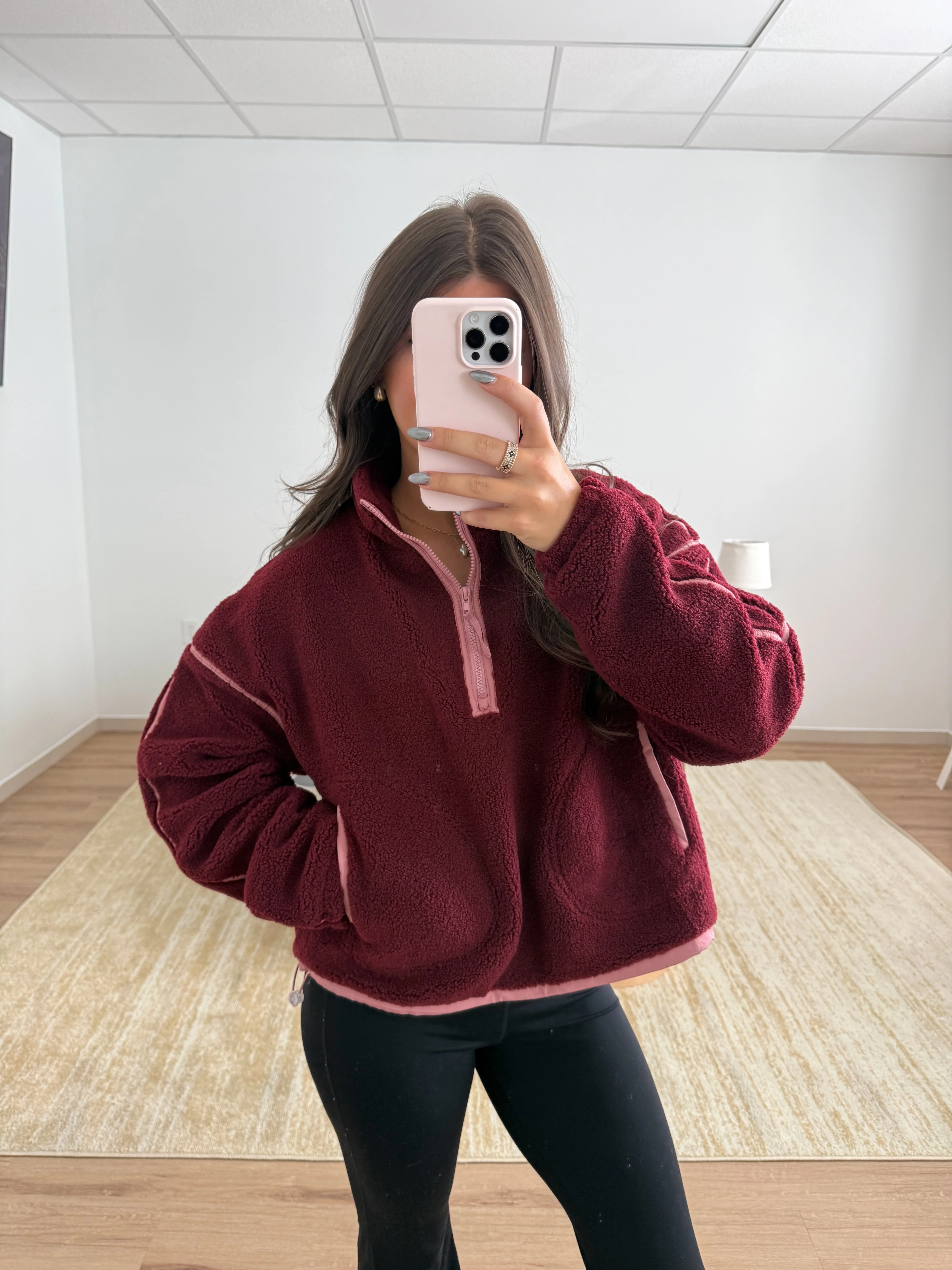 The Ridge Half Zip (Burgundy) - Image 2