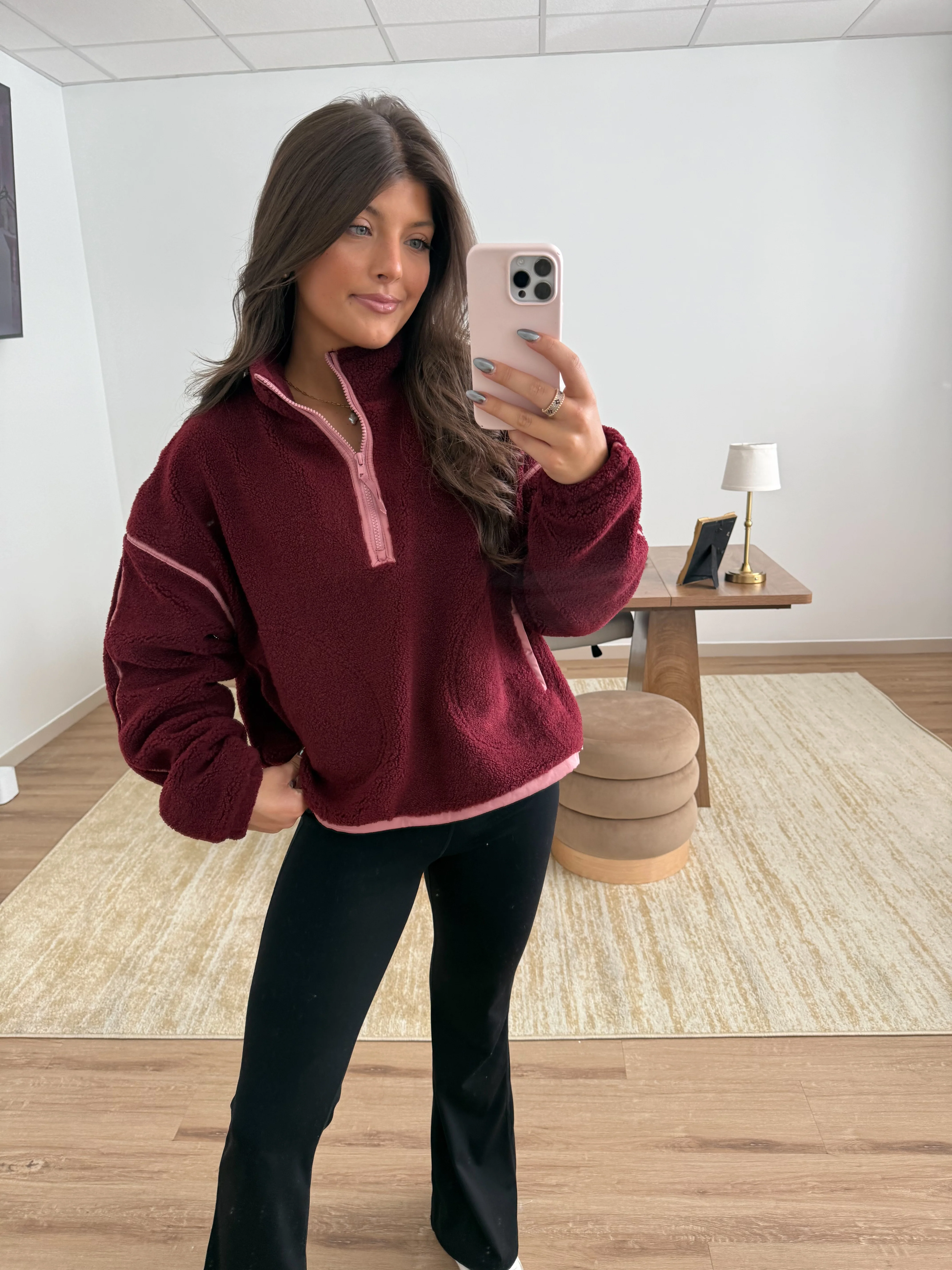 The Ridge Half Zip (Burgundy) - Image 4