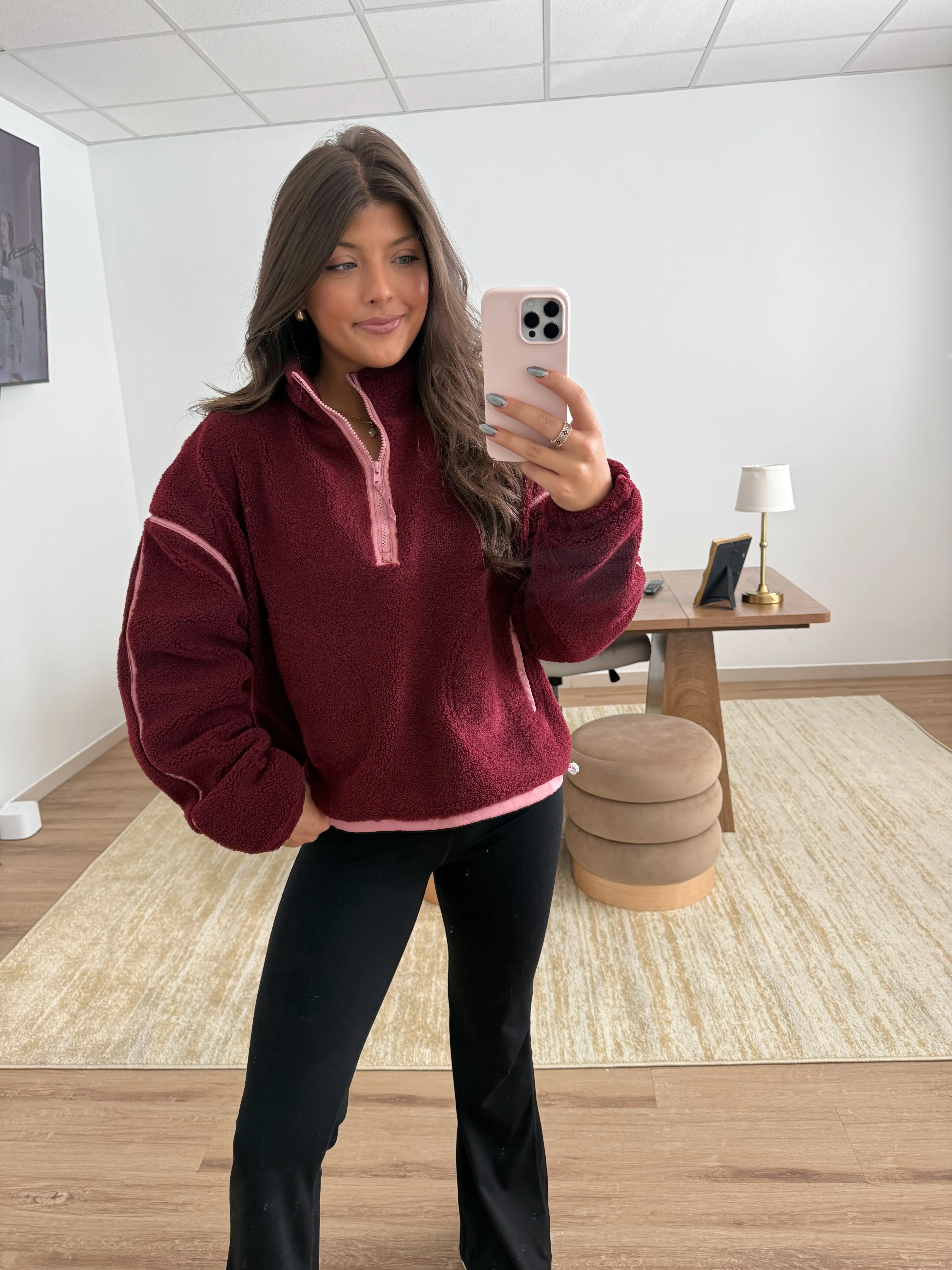 The Ridge Half Zip (Burgundy) - Image 6