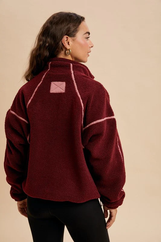 The Ridge Half Zip (Burgundy) - Image 8