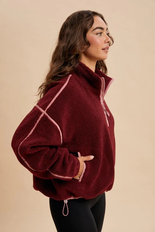 The Ridge Half Zip (Burgundy) - Image 9