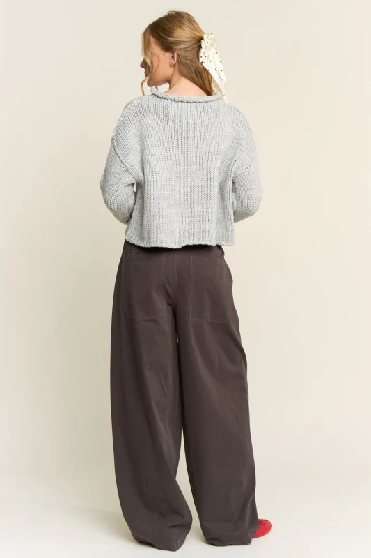The Rolled Neck Sweater (Grey) - Image 7