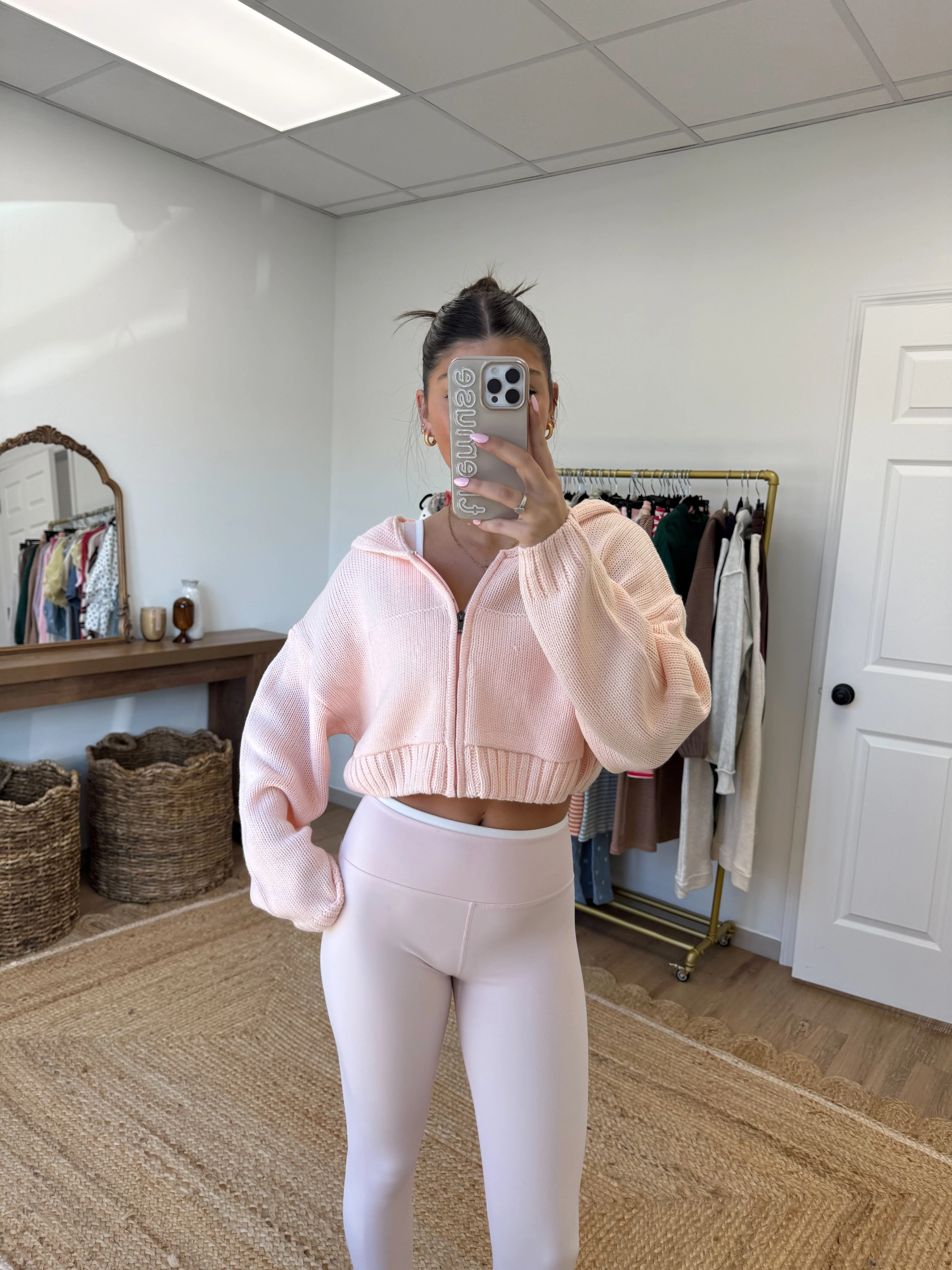 The Rowan Zip-Up (Pink) - Image 3