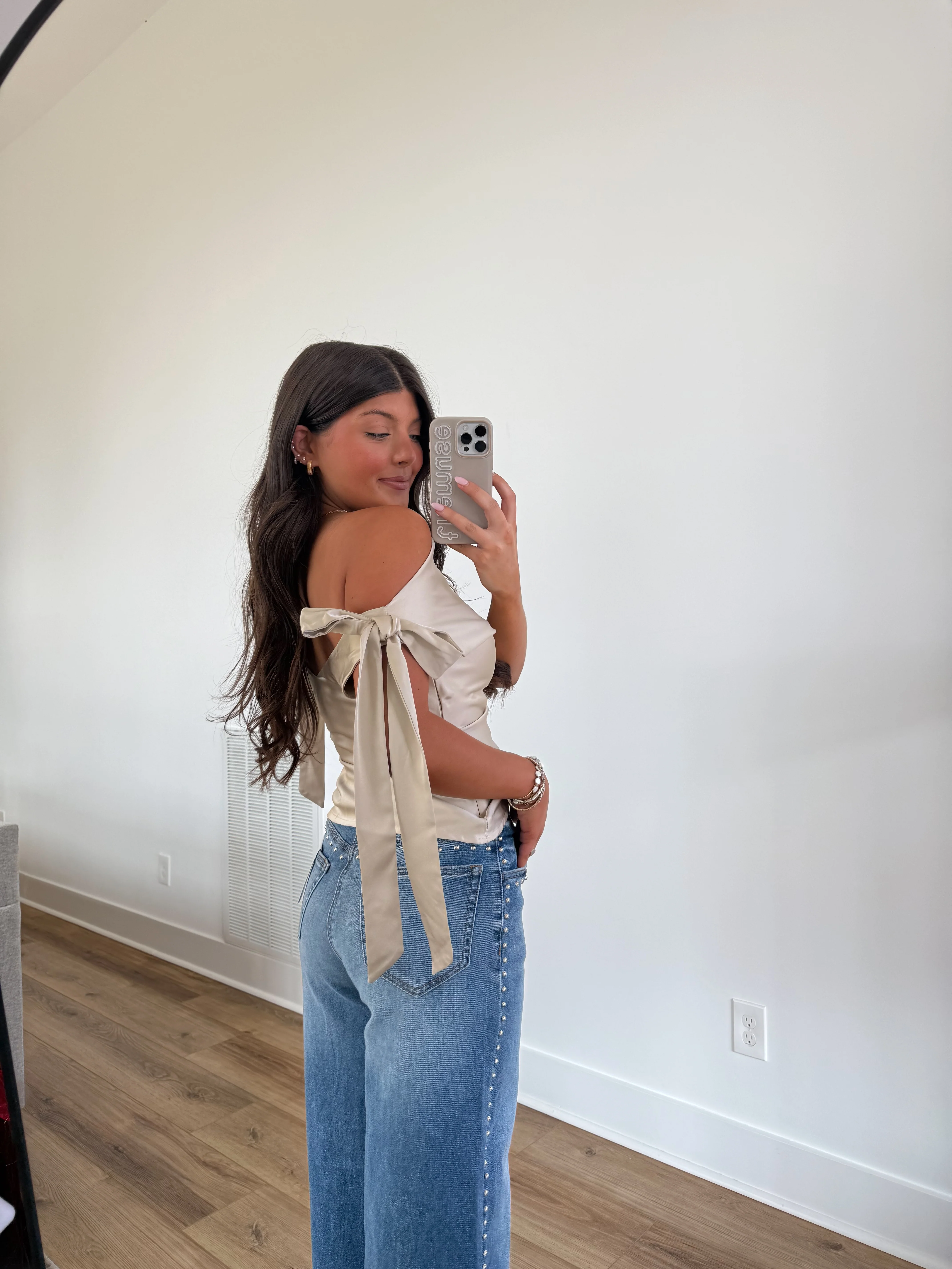 The Satin Bow Sleeve Top - Image 2