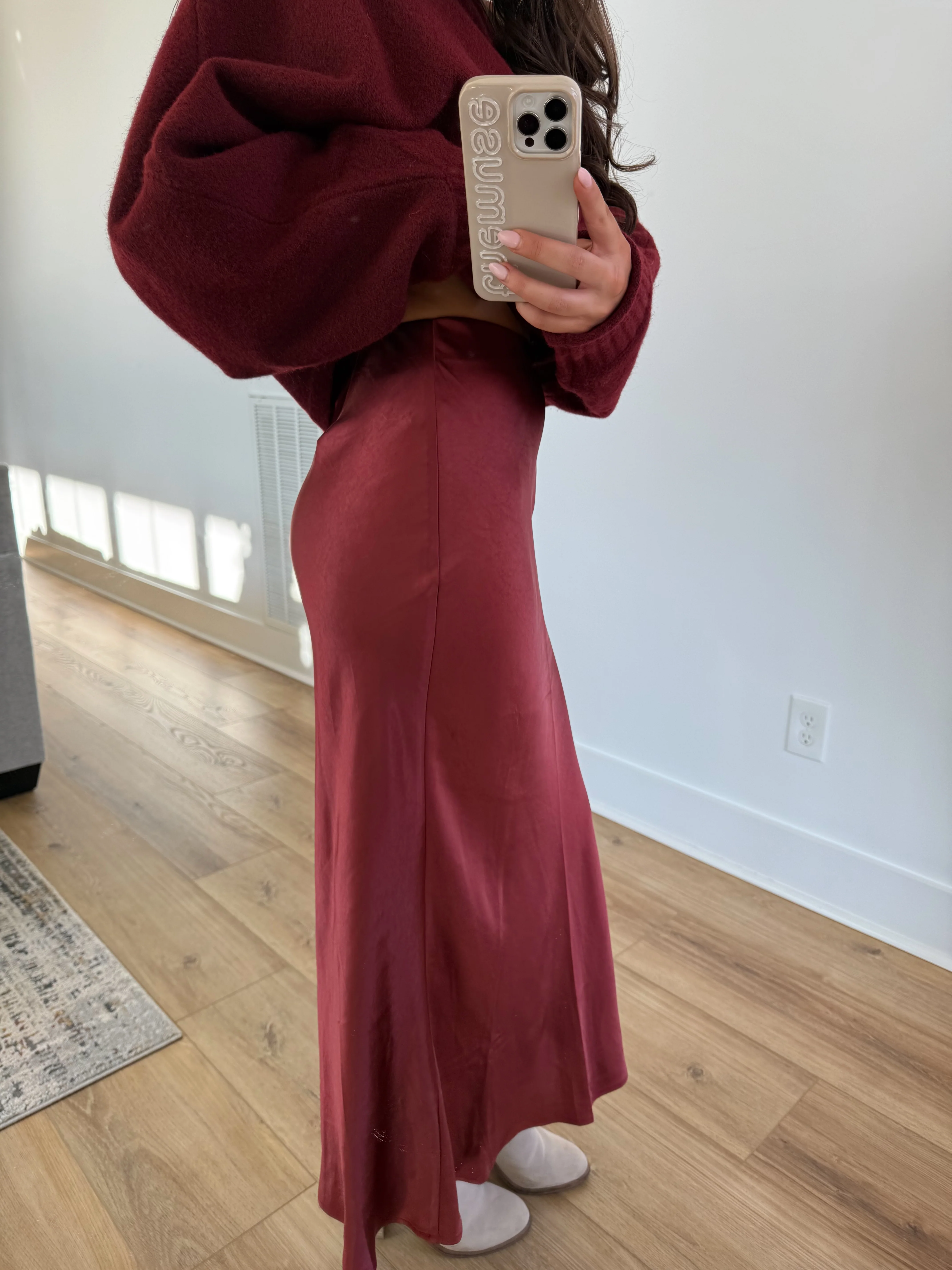 The Satin Ruby Skirt - Image 3