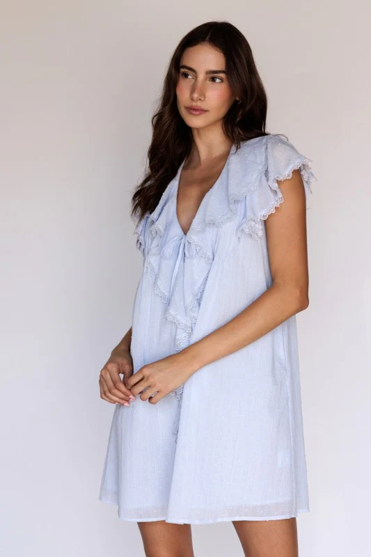 The Seaside Lace Dress (Blue) - Image 7