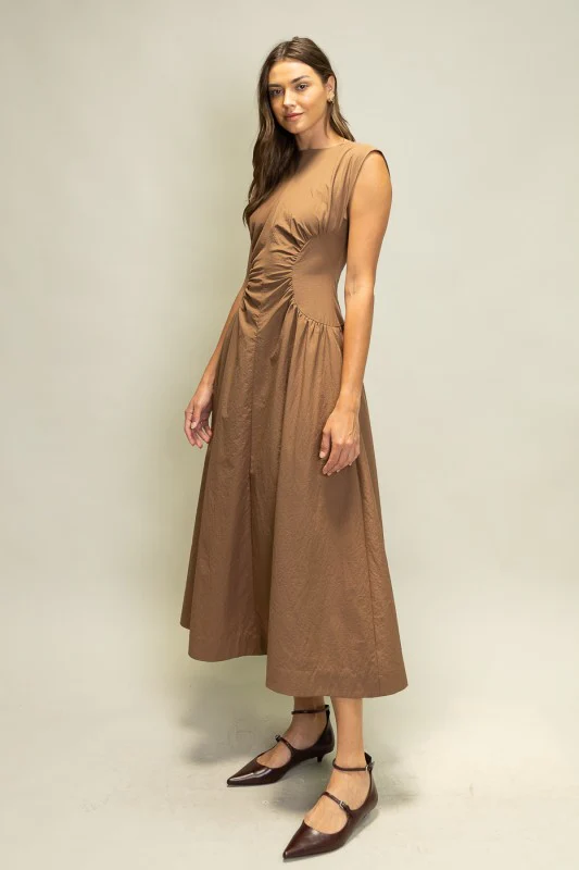 The Sienna Sculpt Dress (Brown)(Restock) - Image 6