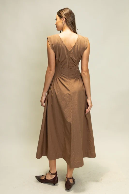 The Sienna Sculpt Dress (Brown)(Restock) - Image 8
