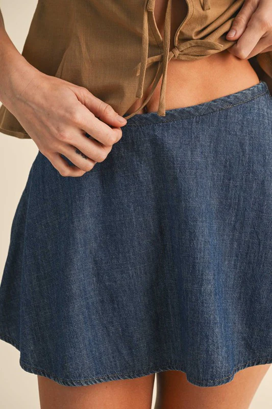 The Smocked Denim Skort - Image 8