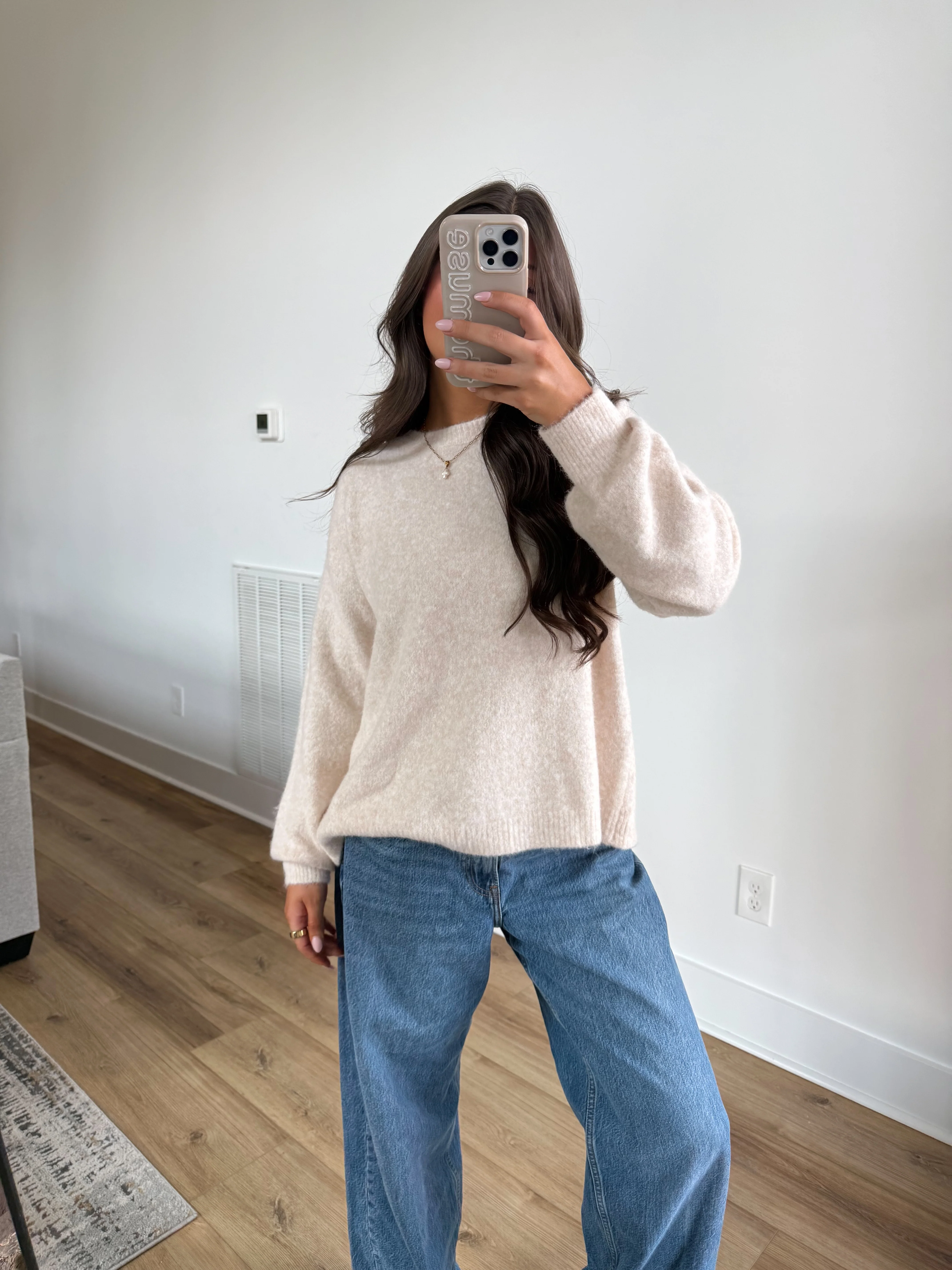 The Snowfall Bow Sweater (Cream) - Image 3