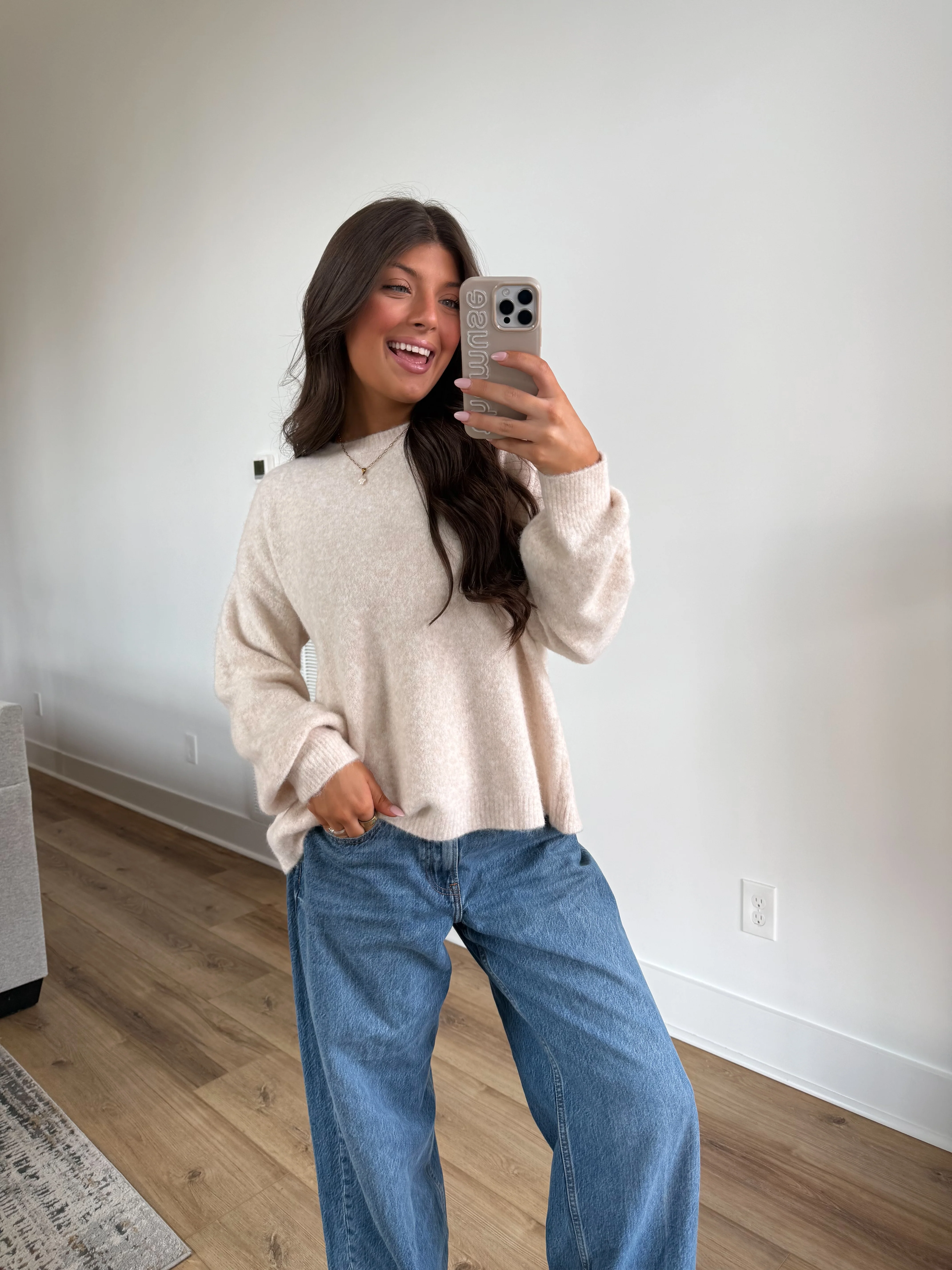 The Snowfall Bow Sweater (Cream) - Image 5
