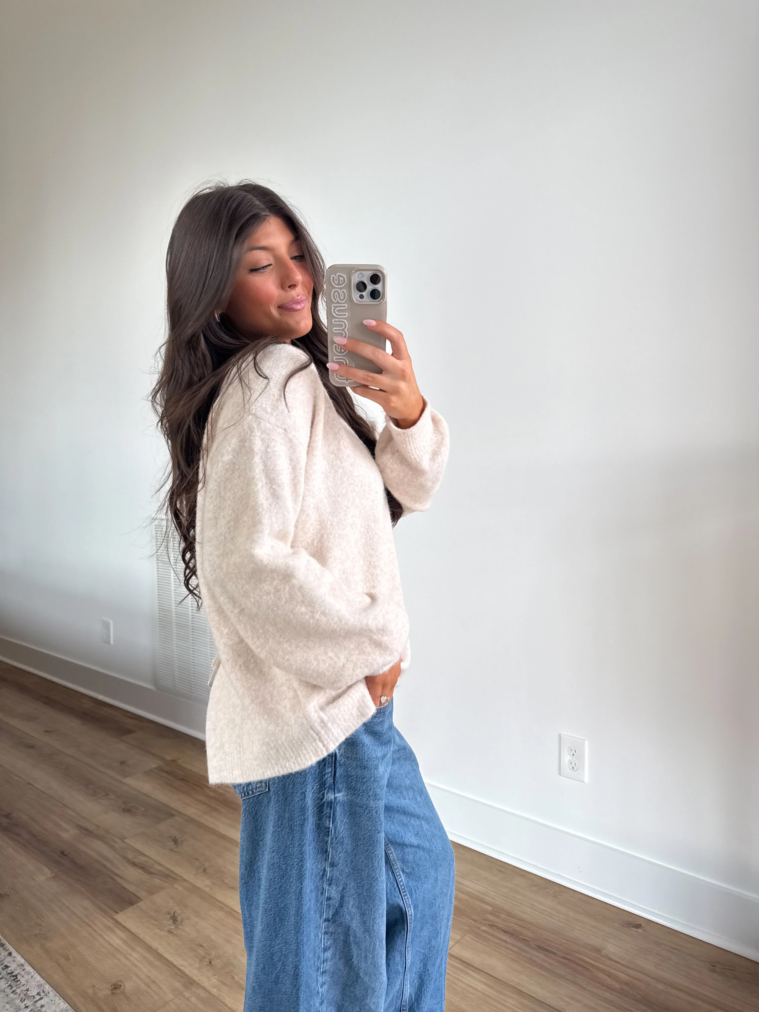 The Snowfall Bow Sweater (Cream) - Image 6