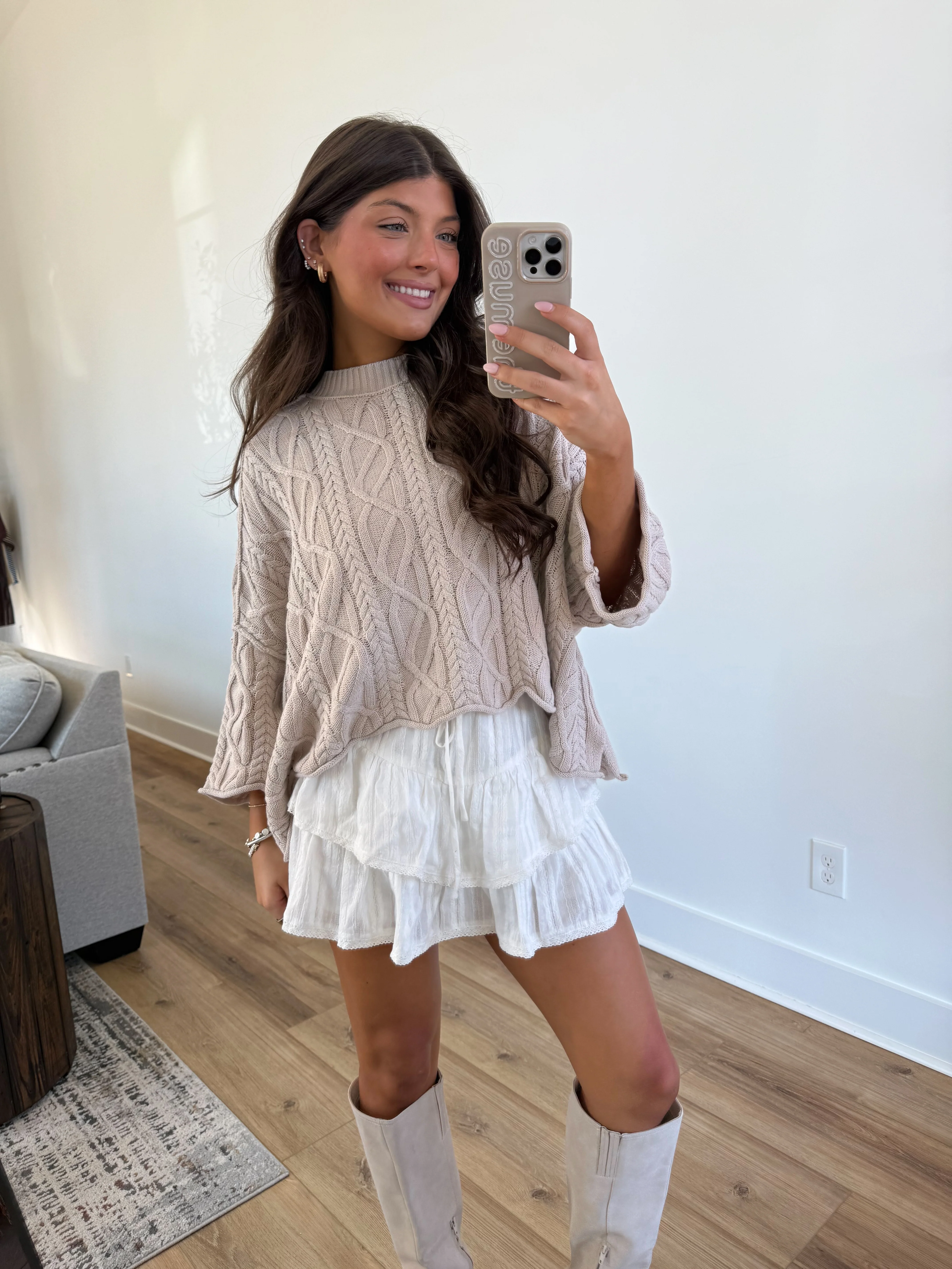 The Soft Scallop Sweater (Cream) - Image 3