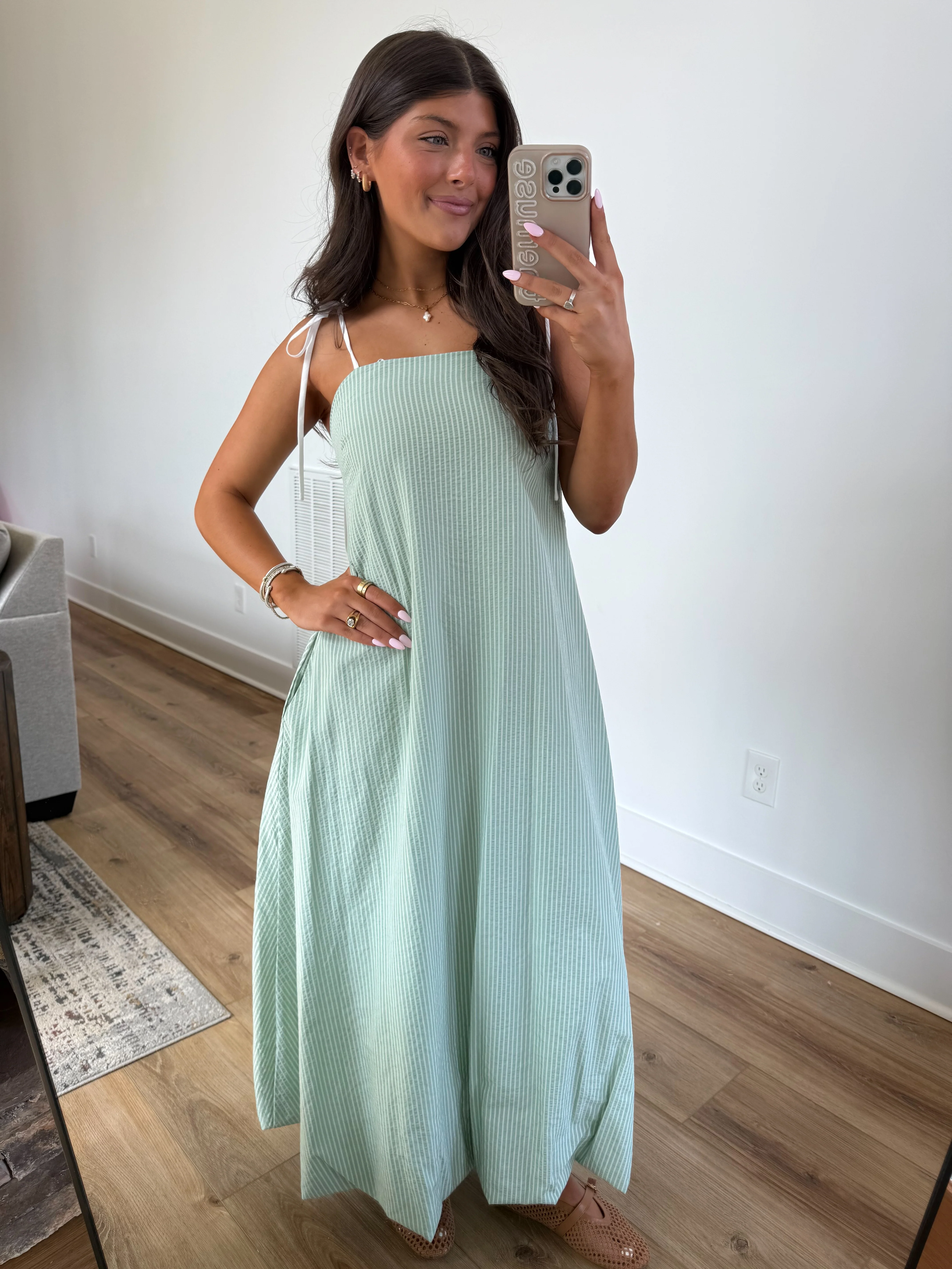 The Sweet Easter Stripe Maxi (Green) - Image 2
