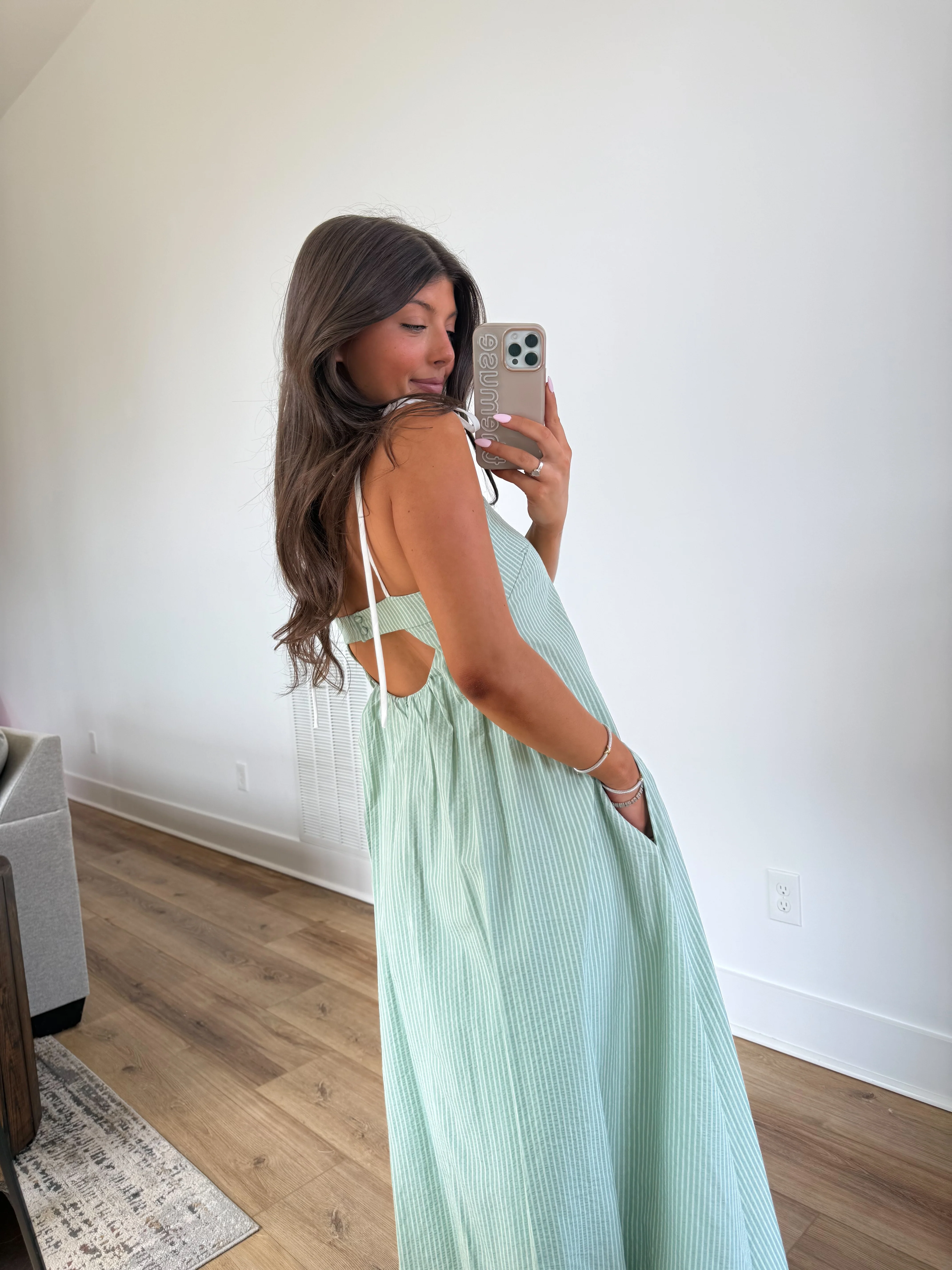 The Sweet Easter Stripe Maxi (Green) - Image 3