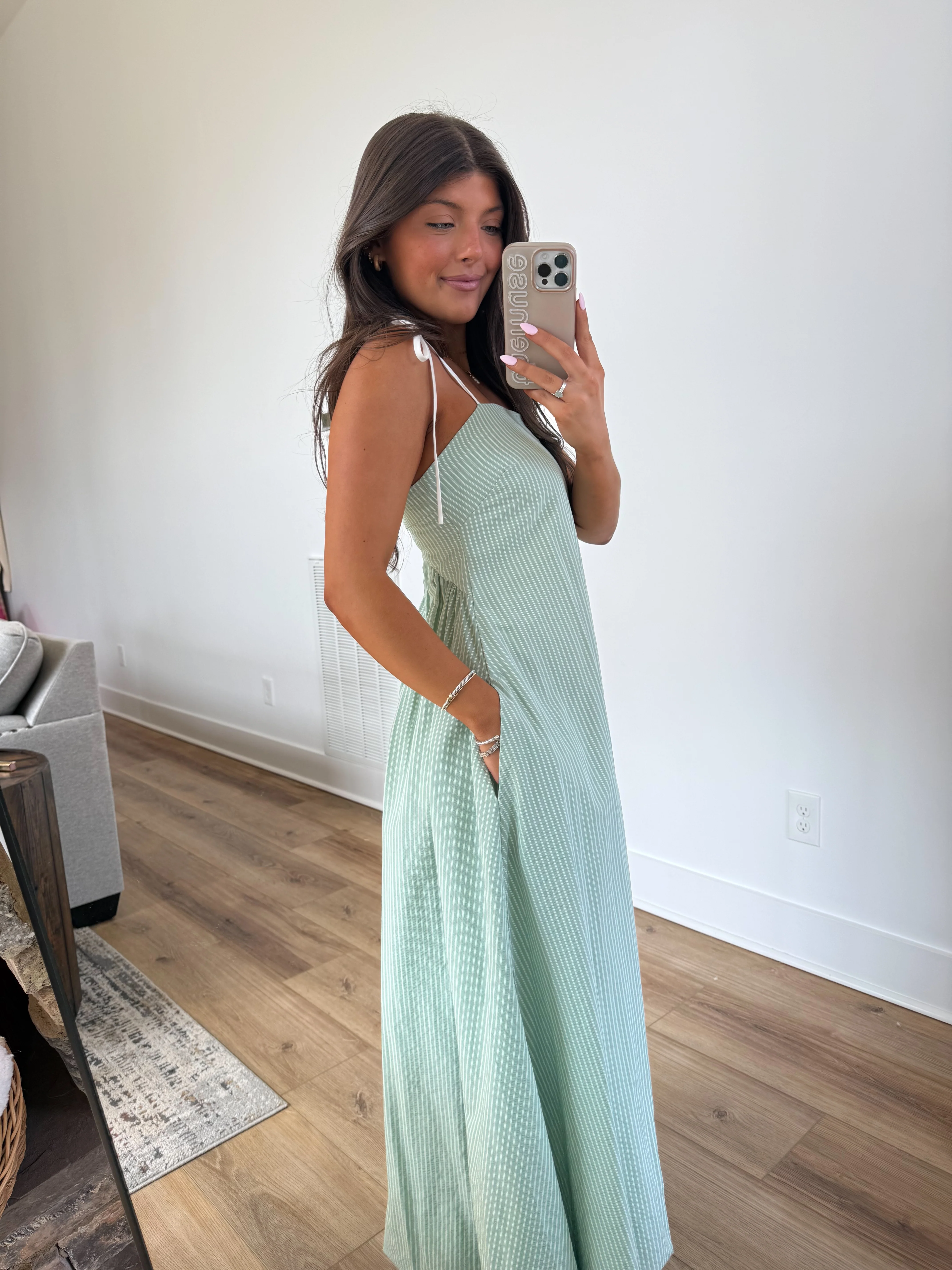 The Sweet Easter Stripe Maxi (Green) - Image 4