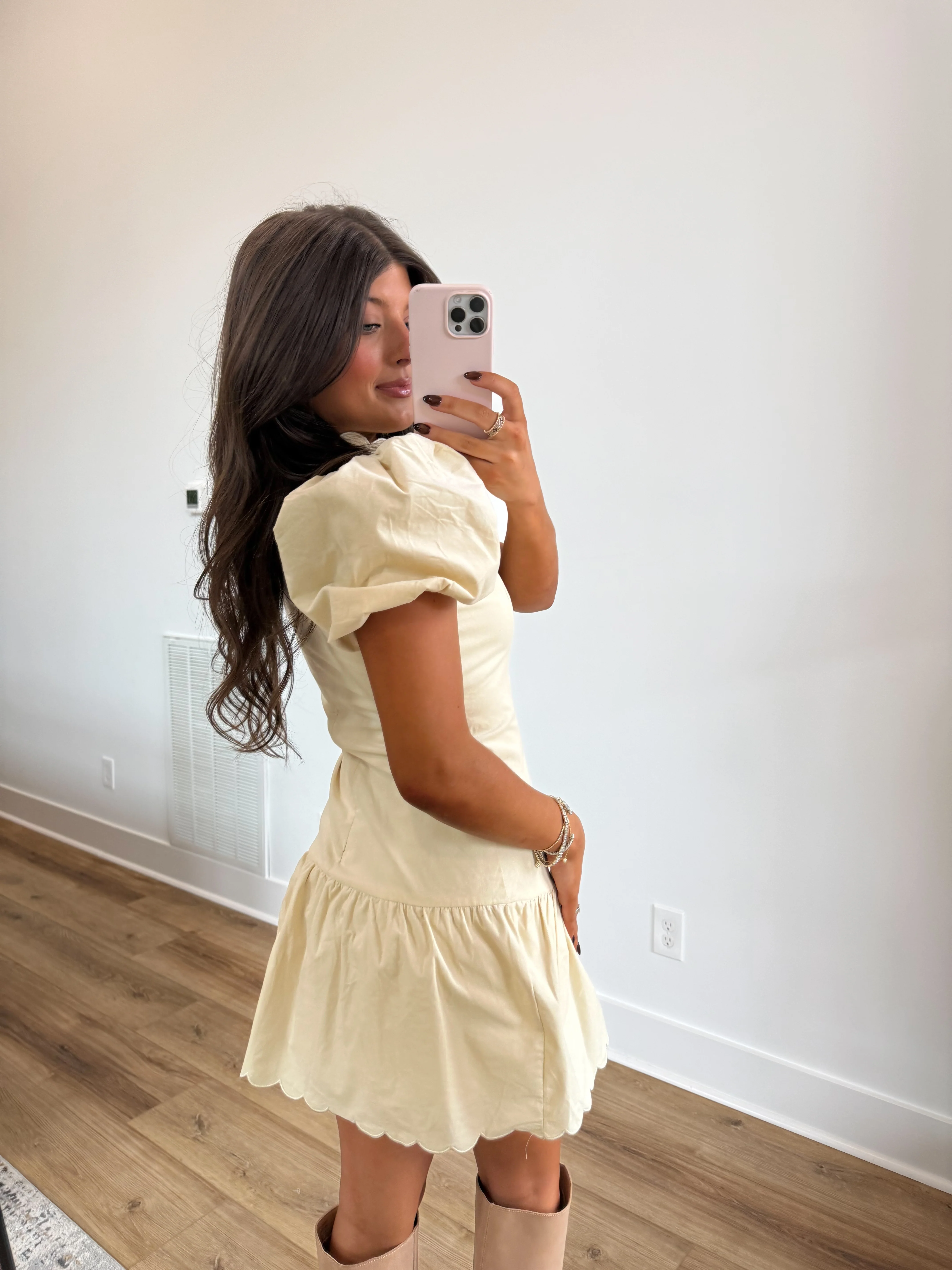 The Sweet Scalloped Mini Dress - Image 4