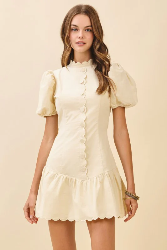 The Sweet Scalloped Mini Dress - Image 5