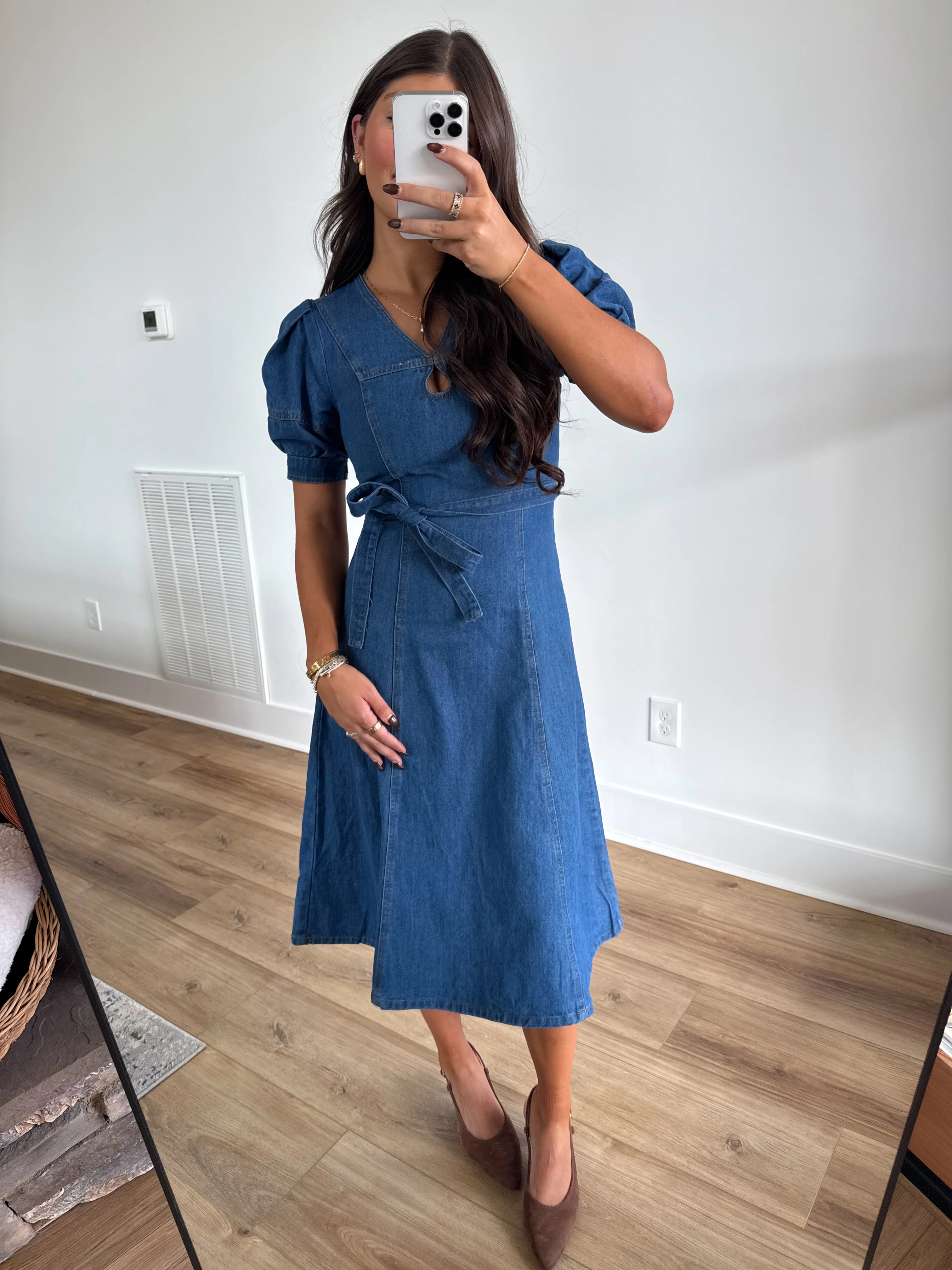 The Sweetheart Denim Midi - Image 2