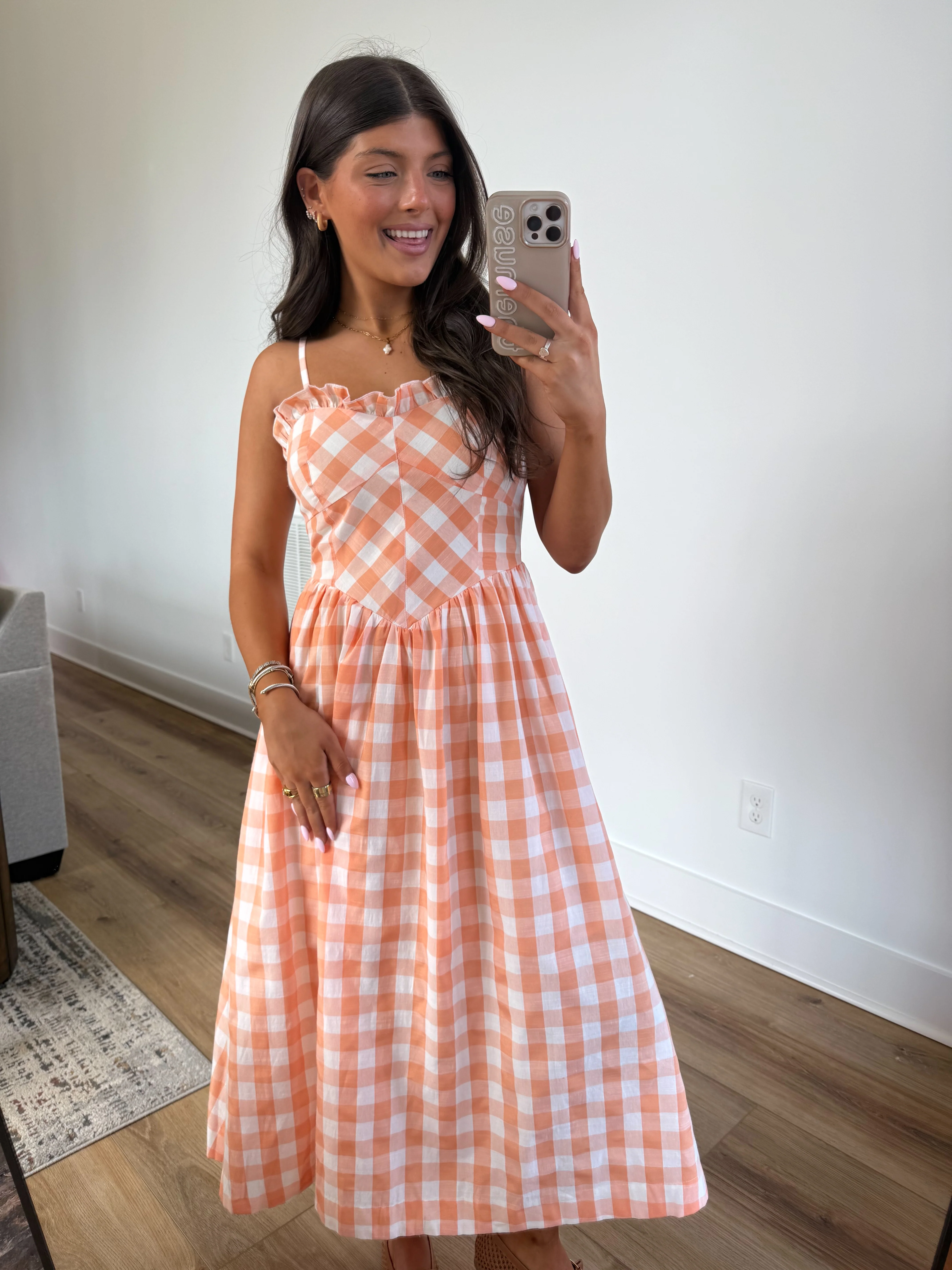 The Tangerine Gingham Midi - Image 2