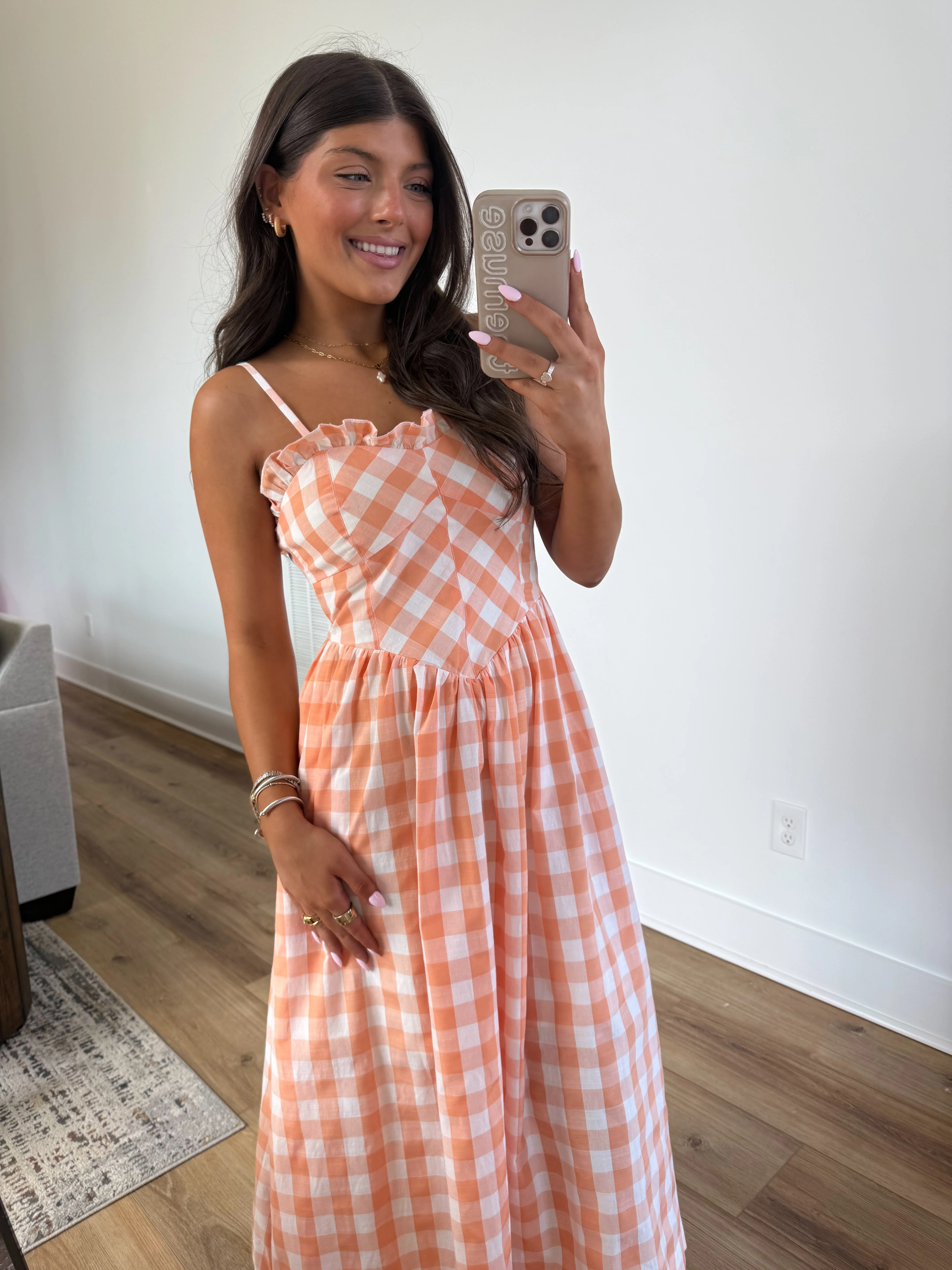 The Tangerine Gingham Midi - Image 3
