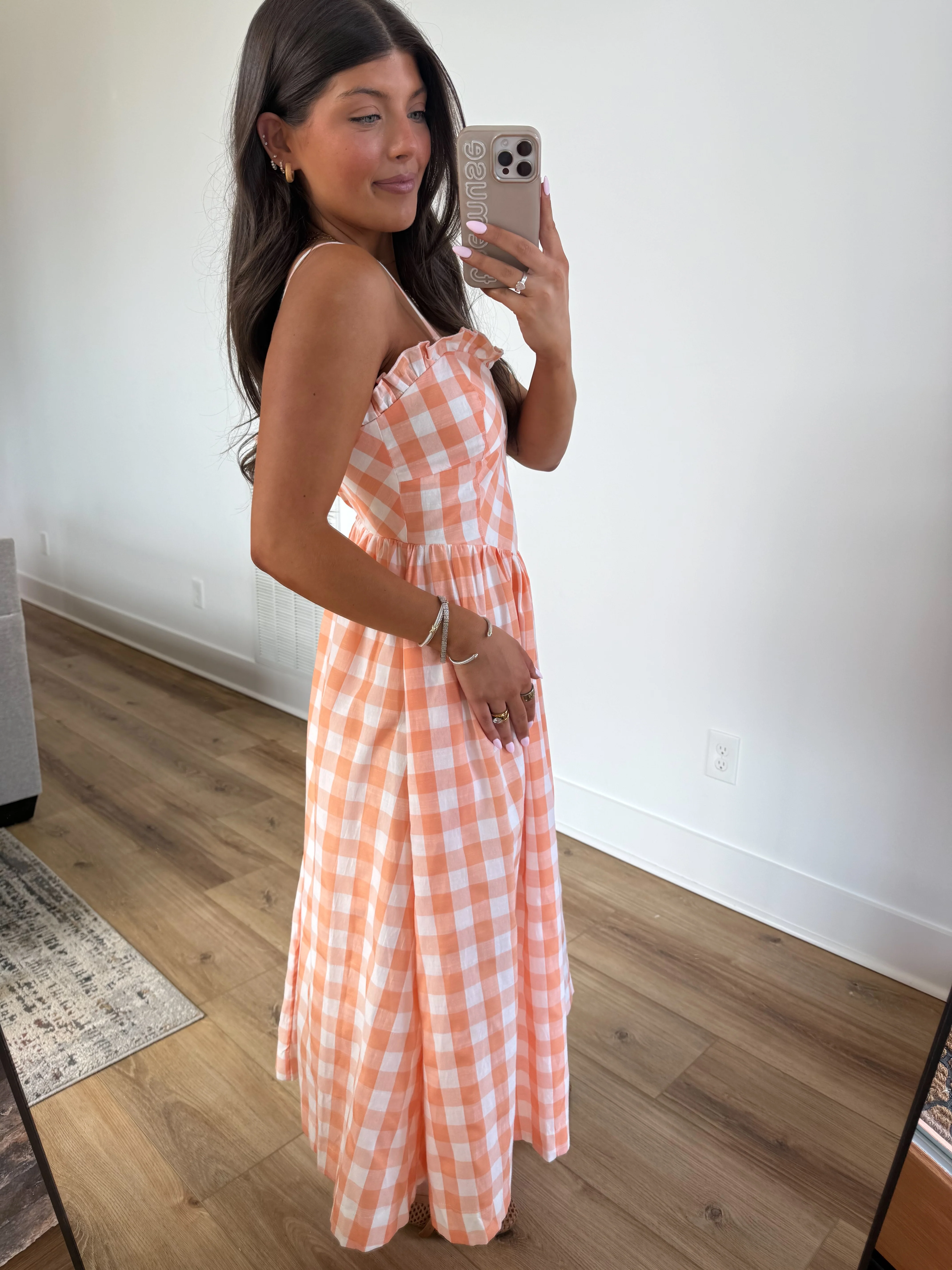 The Tangerine Gingham Midi - Image 4