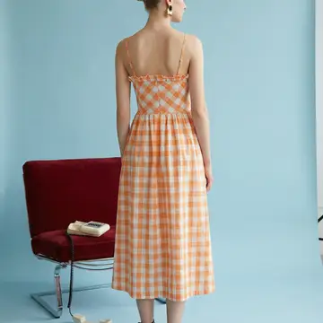 The Tangerine Gingham Midi - Image 6