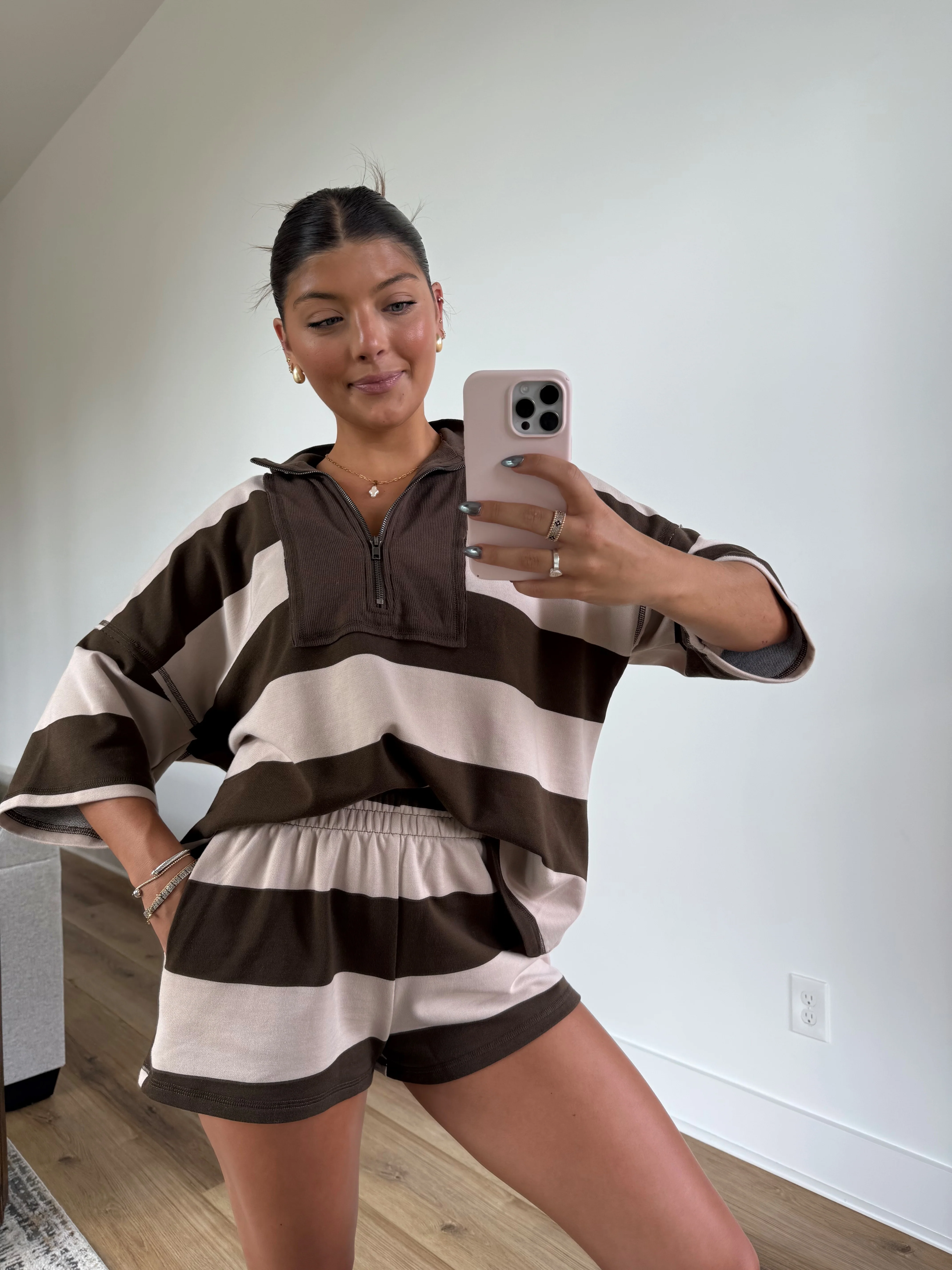 The Varsity Stripe Set (Mocha) - Image 5