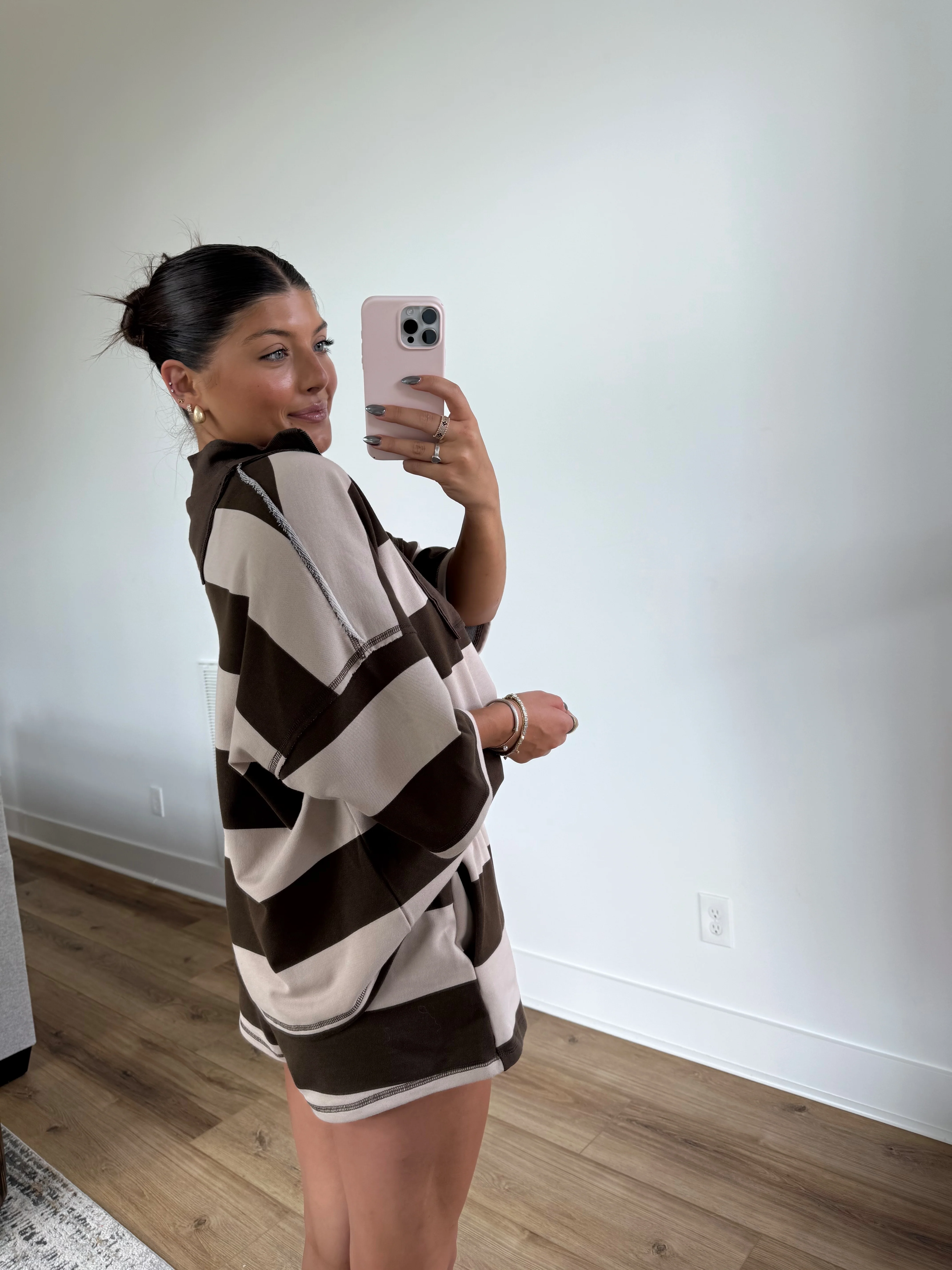 The Varsity Stripe Set (Mocha) - Image 6