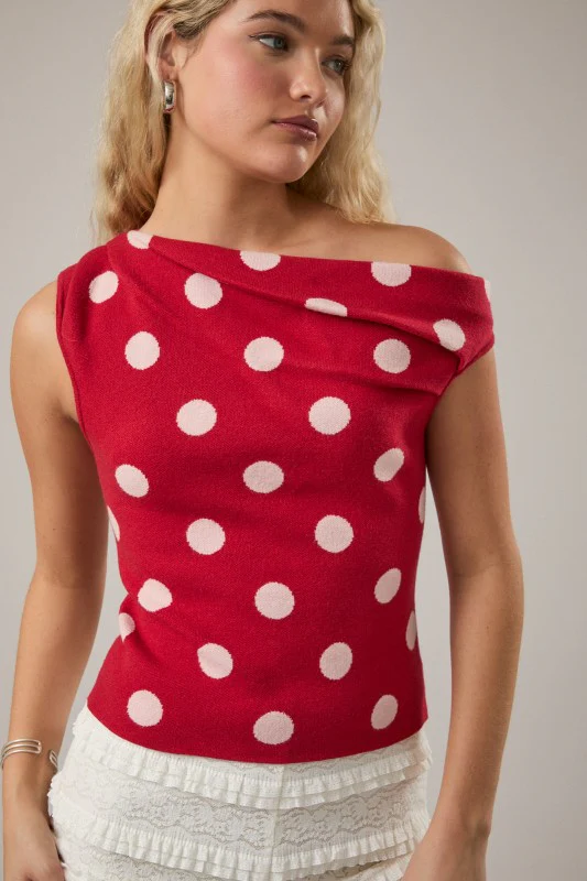 The Wren Top (Red/White) - Image 7