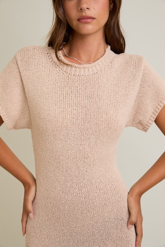 Toasted Almond Knit Dress - Image 7