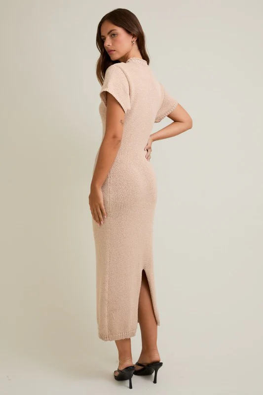 Toasted Almond Knit Dress - Image 8