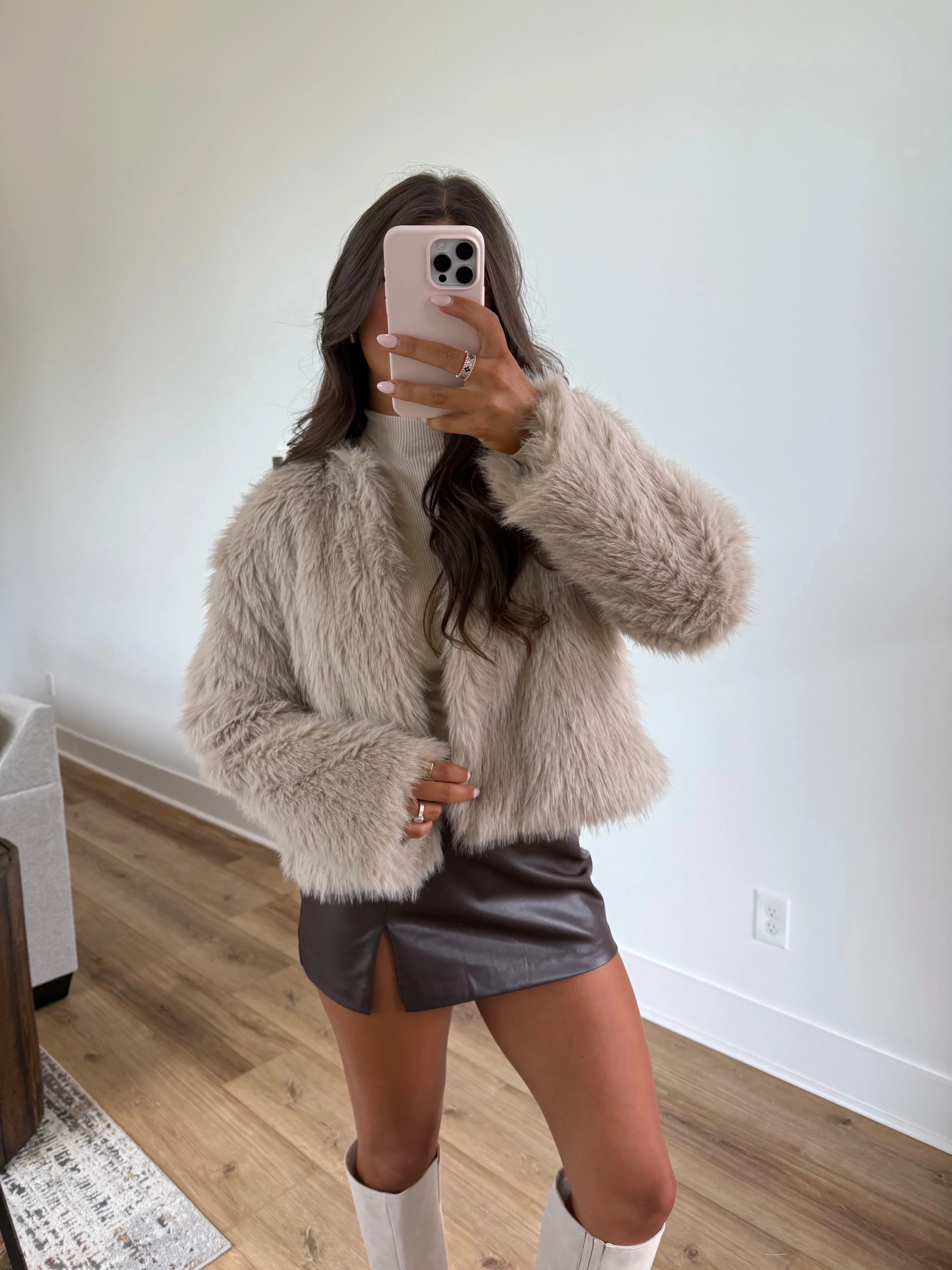 Toffee Luxe Fur Coat
