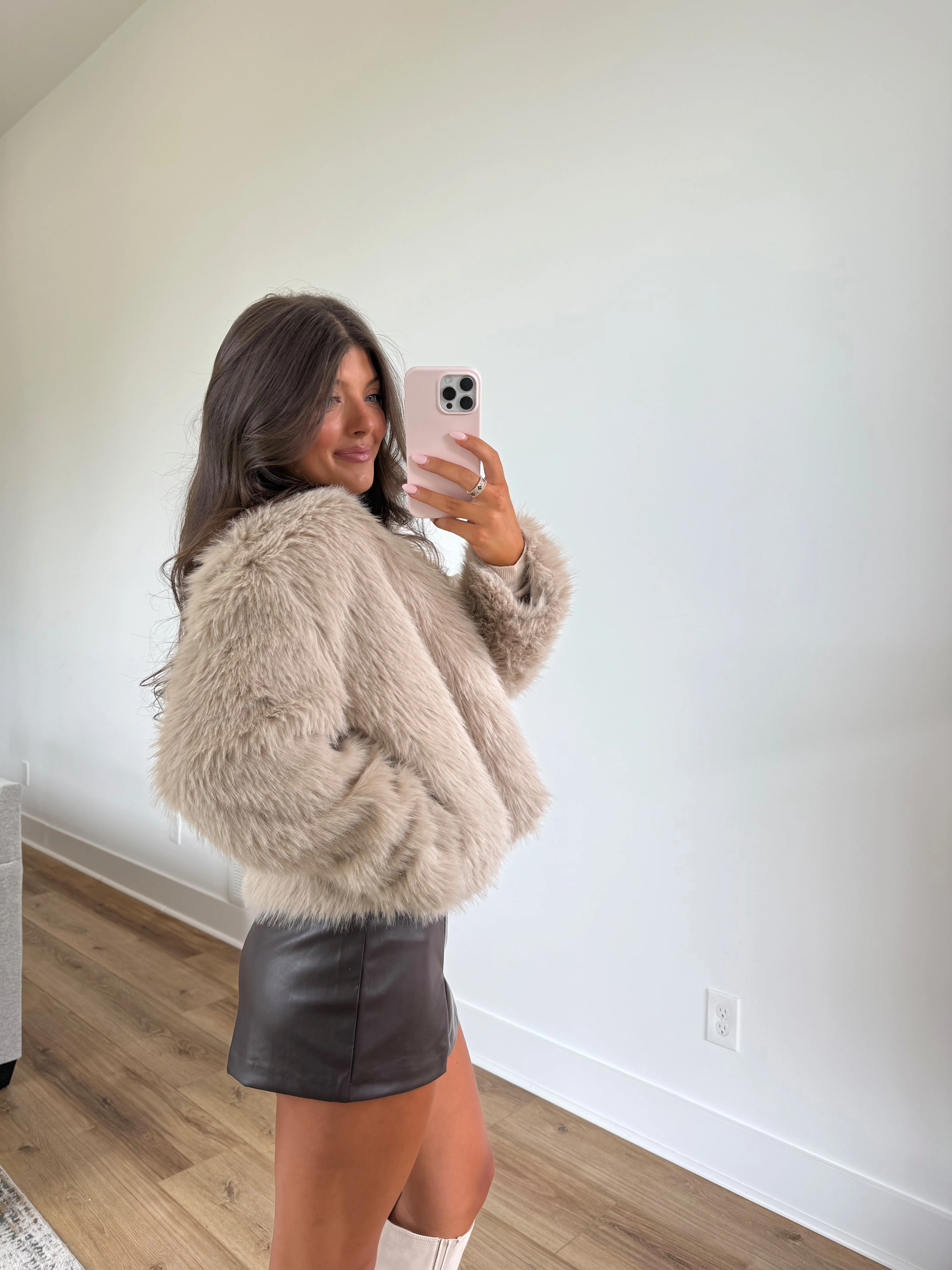 Toffee Luxe Fur Coat - Image 3