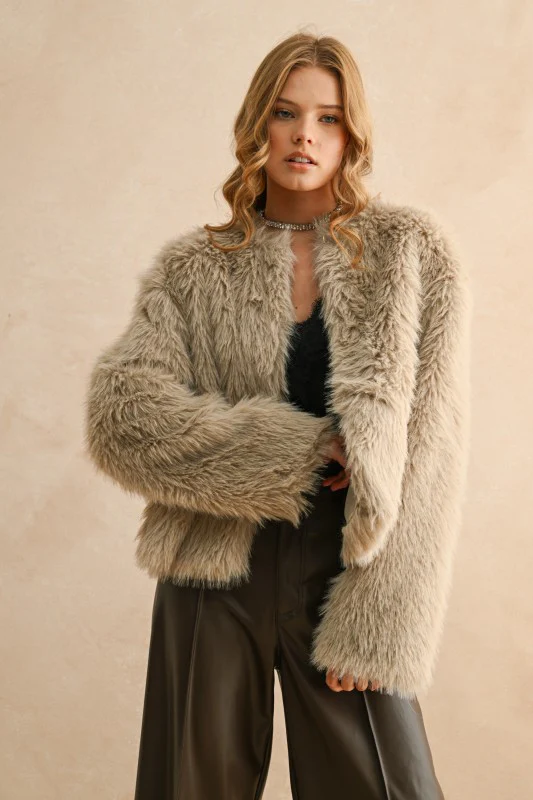 Toffee Luxe Fur Coat - Image 6