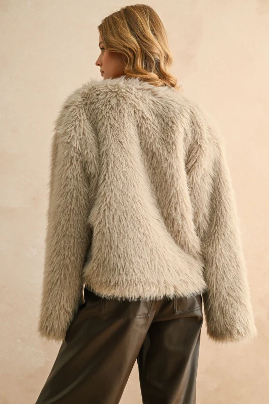 Toffee Luxe Fur Coat - Image 7