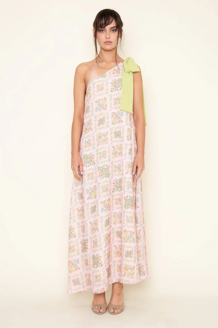 Townes One Shoulder Maxi (Pink) - Image 7