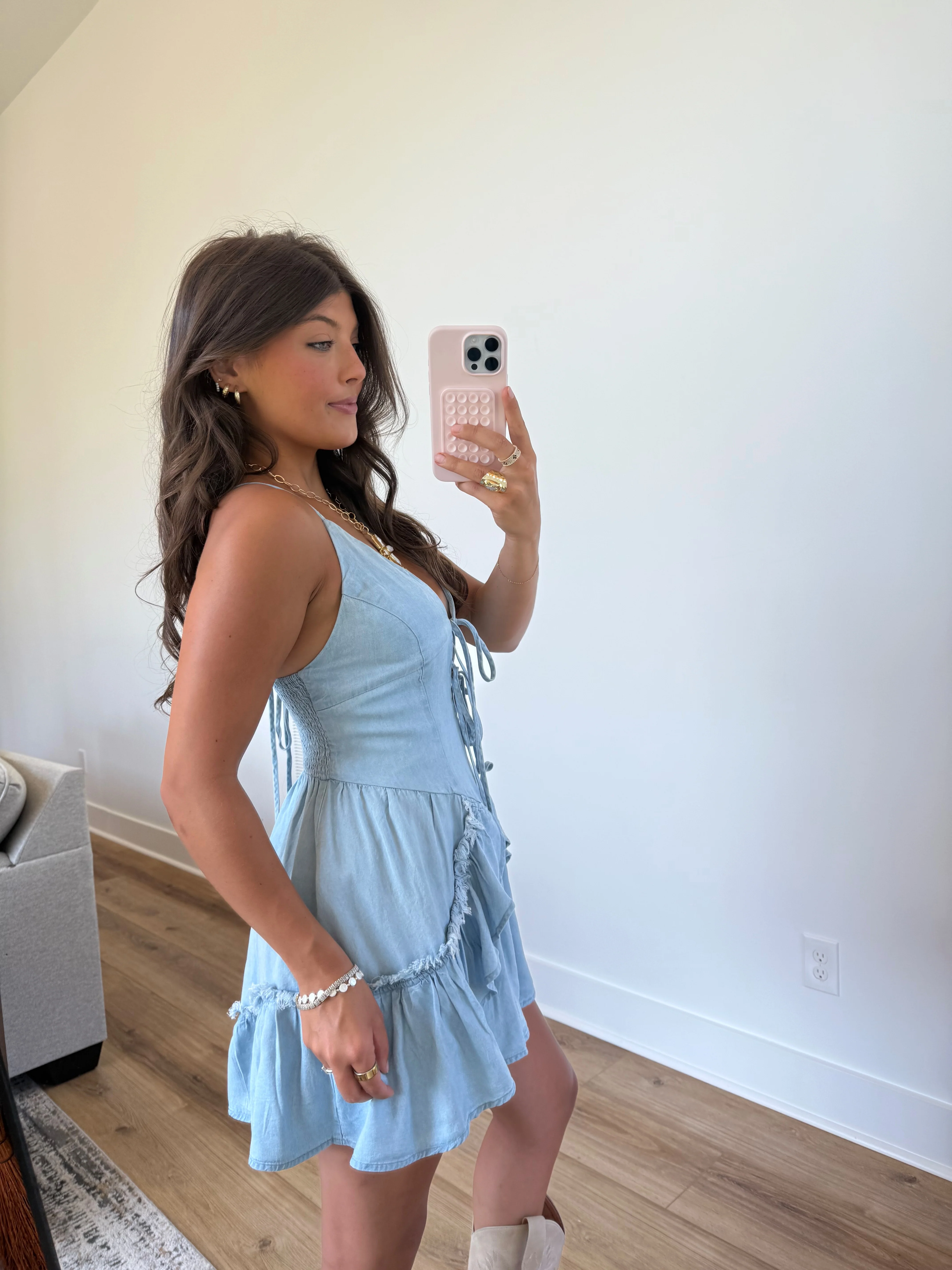 Two-Step Denim Romper - Image 4