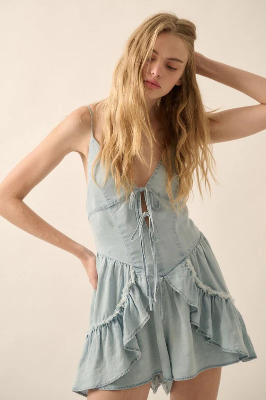 Two-Step Denim Romper - Image 7