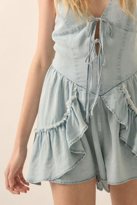 Two-Step Denim Romper - Image 9