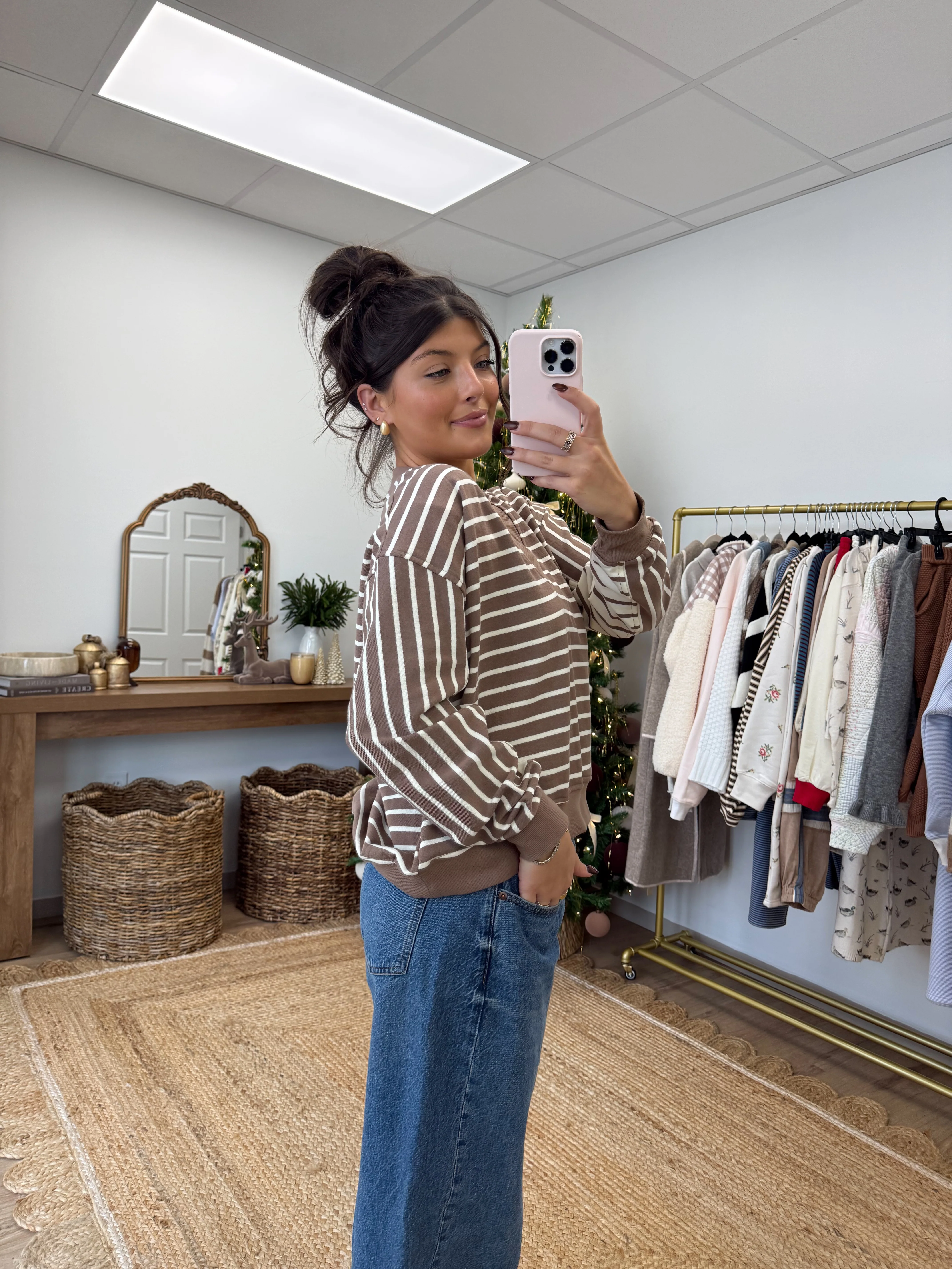 Warm Latte Stripe Top - Image 2