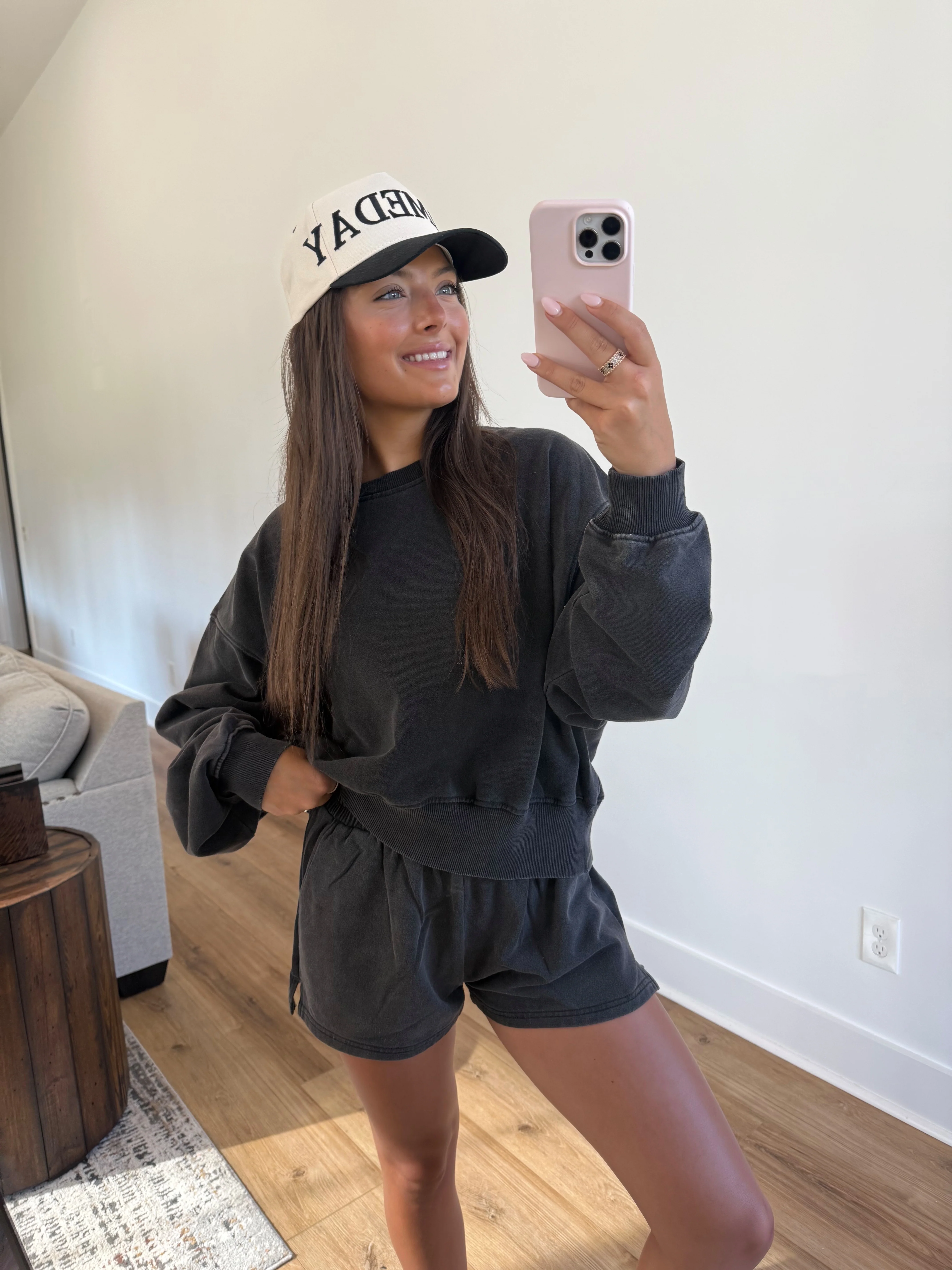 Washed Black Sweatshort Set - Image 6