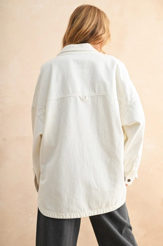 White Denim Shacket - Image 6