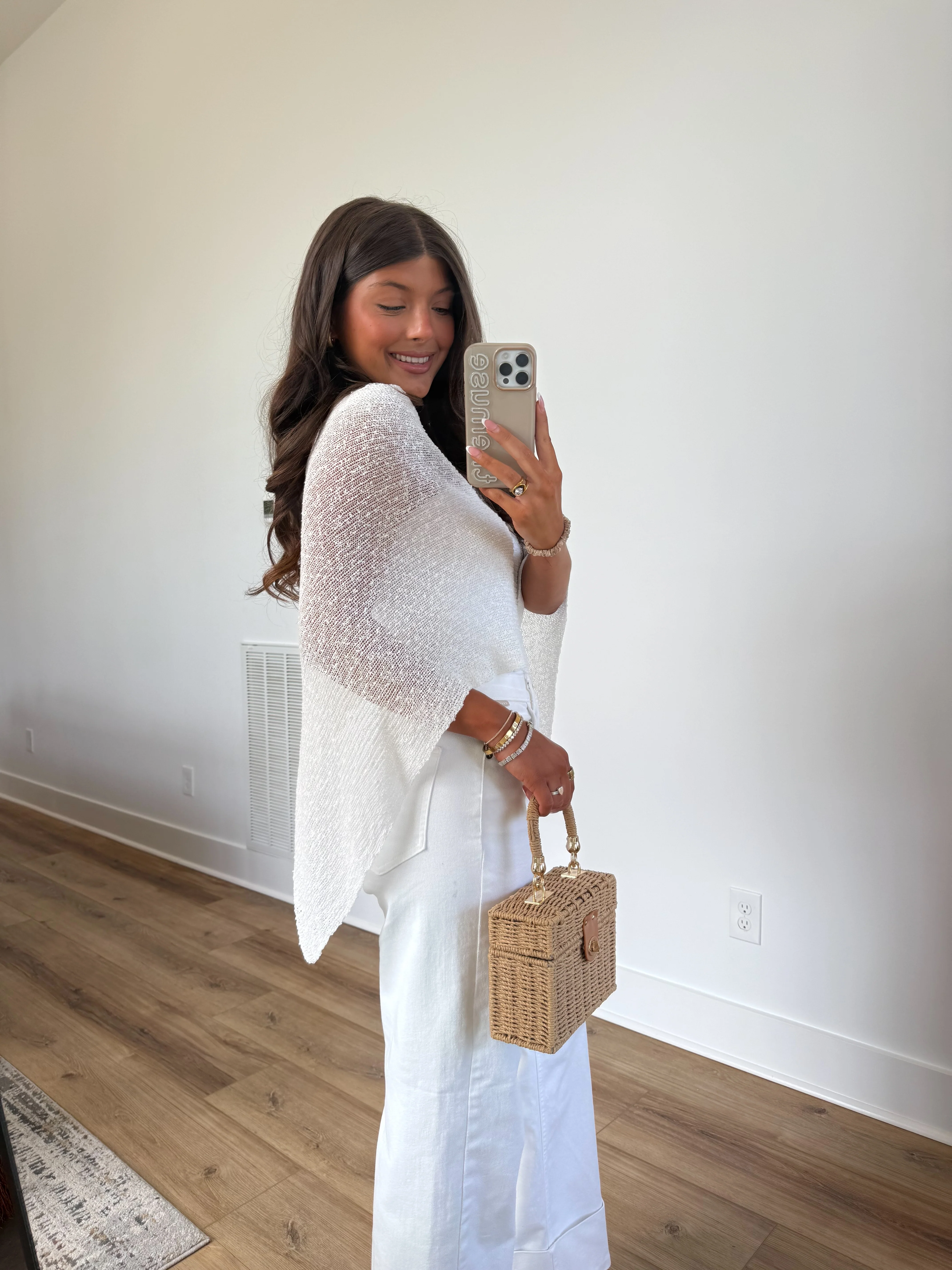 White Poncho Top - Image 2