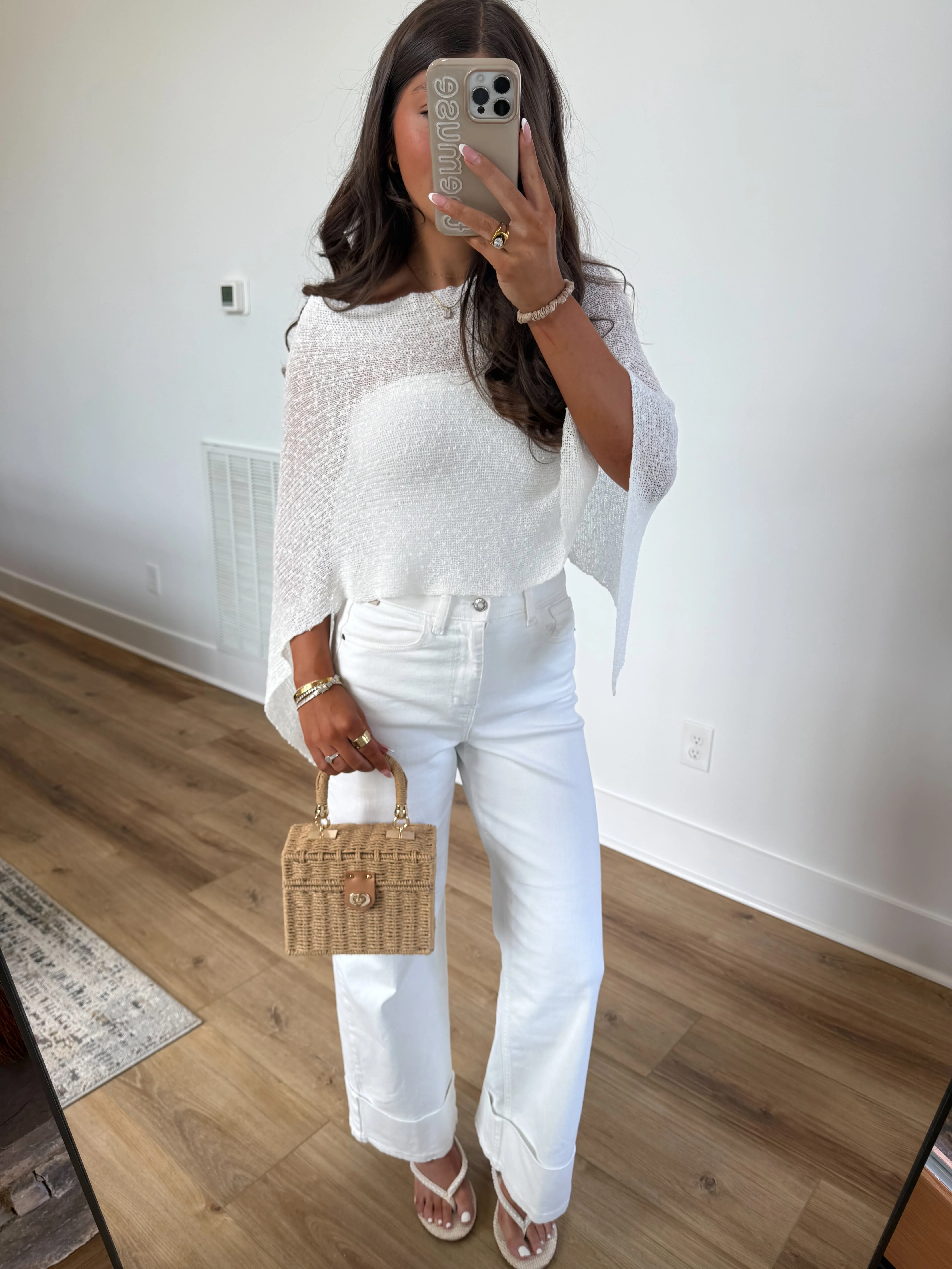 White Poncho Top - Image 3