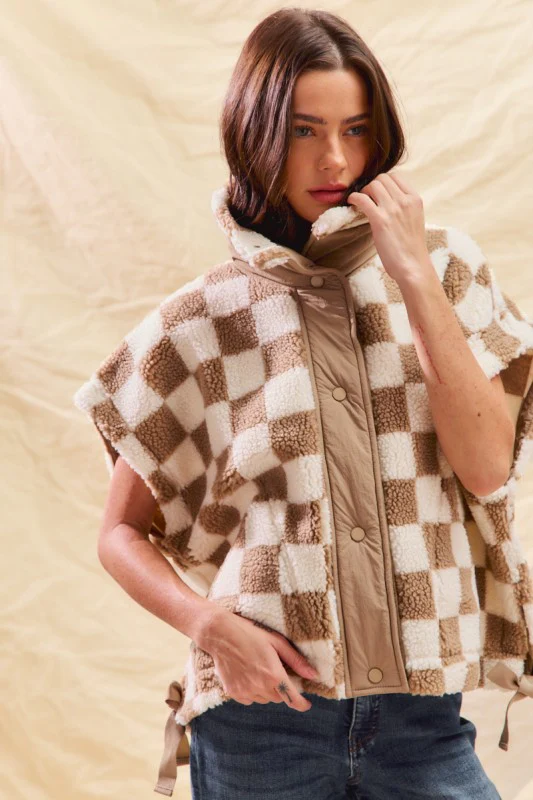 Winter Check Sherpa Vest (Restock) - Image 5