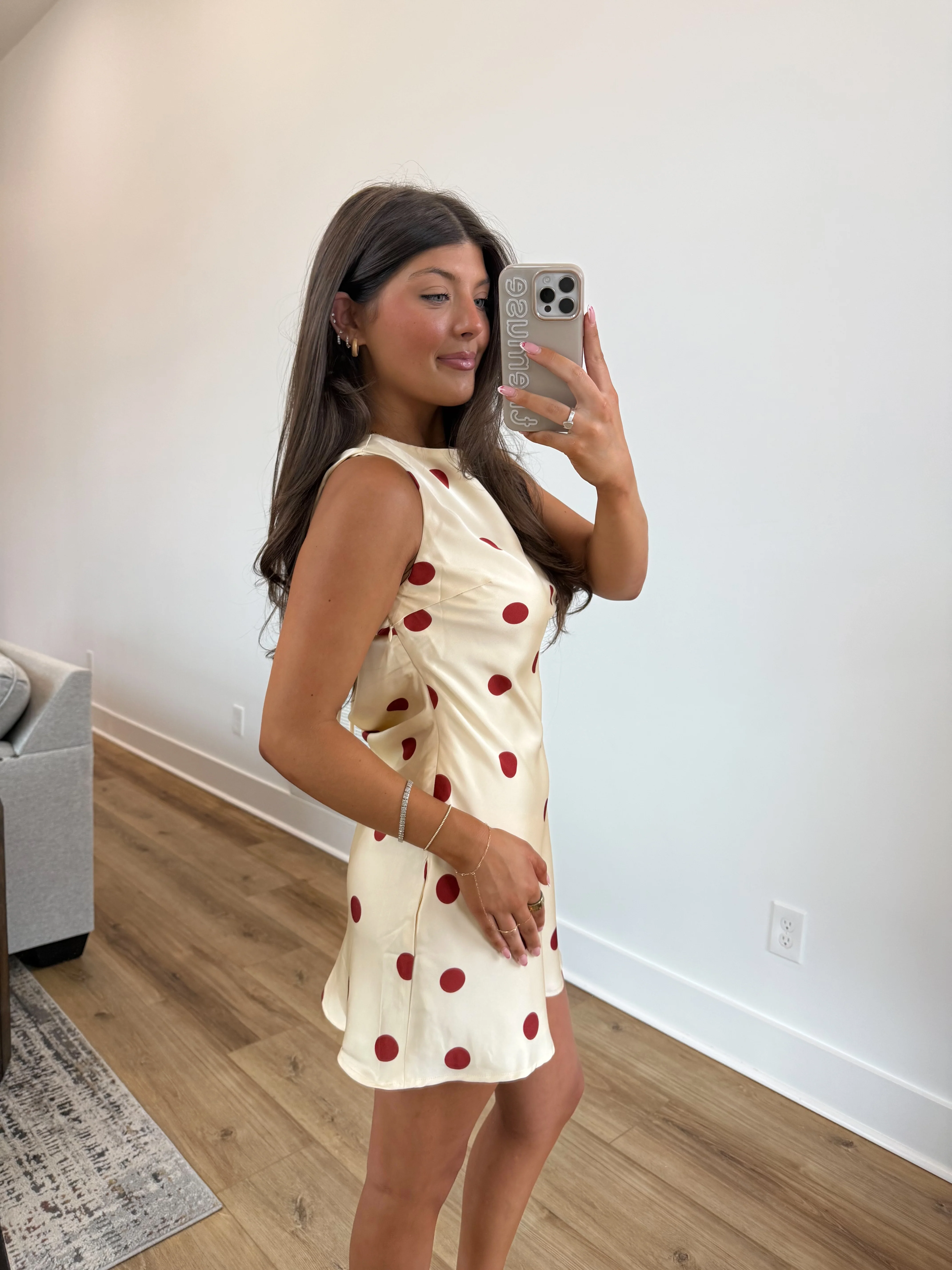 With Love Mini Dress (Cream/Red) - Image 3