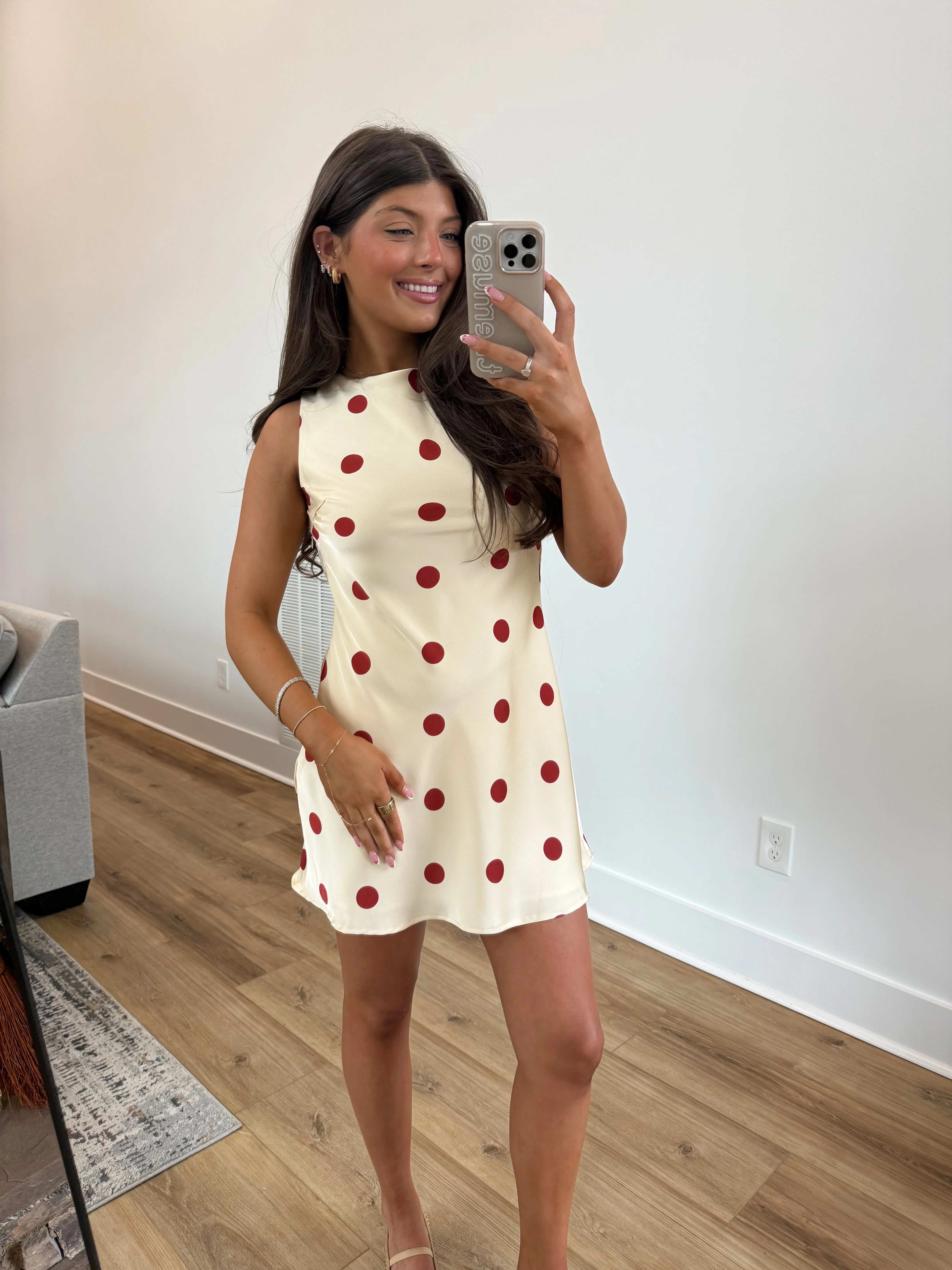With Love Mini Dress (Cream/Red) - Image 4