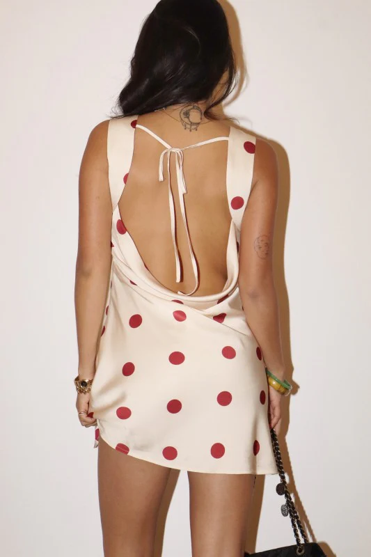 With Love Mini Dress (Cream/Red) - Image 6