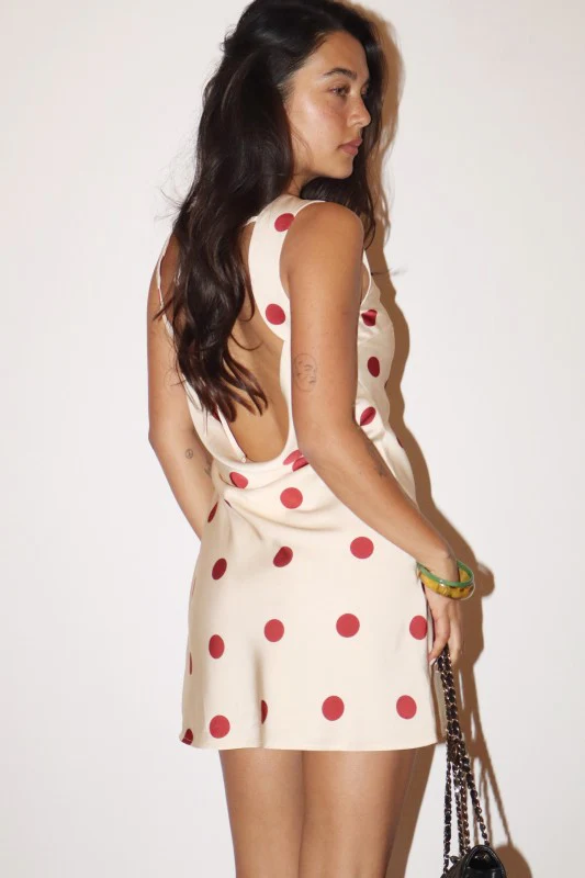 With Love Mini Dress (Cream/Red) - Image 7